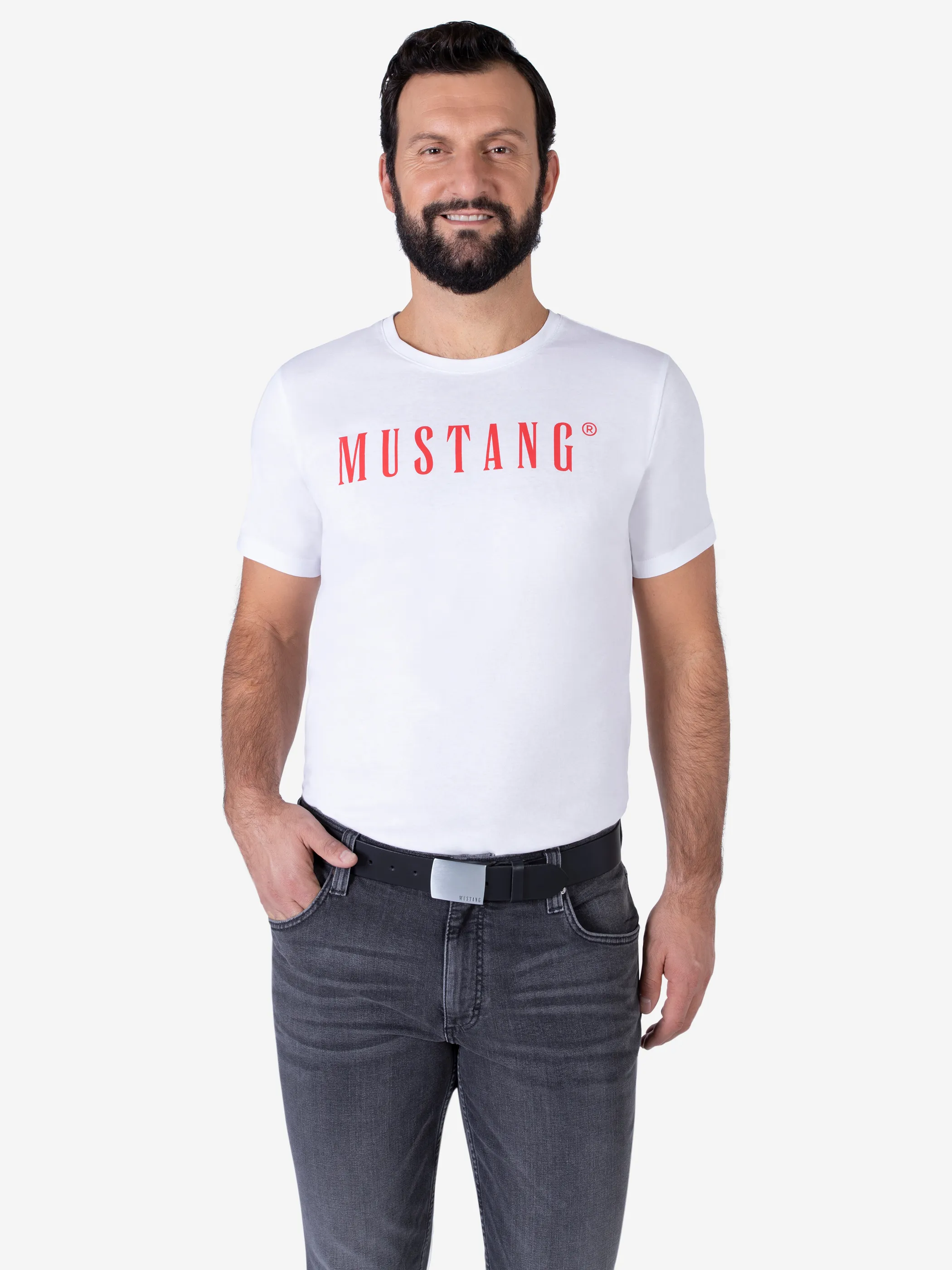 Mustang MG2102L15 40 mm Ledergürtel Q. Schwarz 901322 0791 4