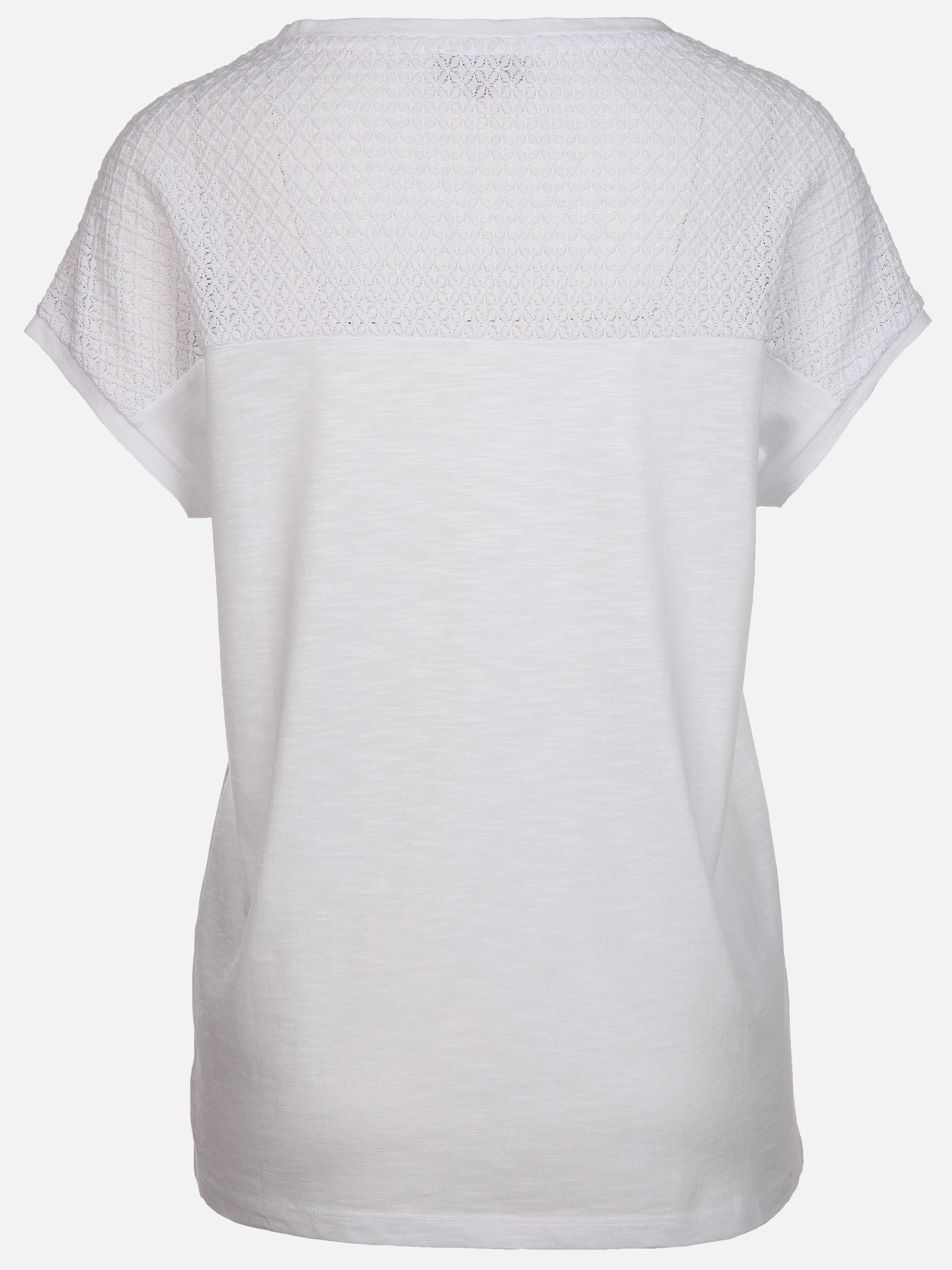 Sure Da-T-Shirt m. Materialmix Weiß 889907 WEIß 2 Sure Da-T-Shirt m. Materialmix Weiß 889907 WEIß 2