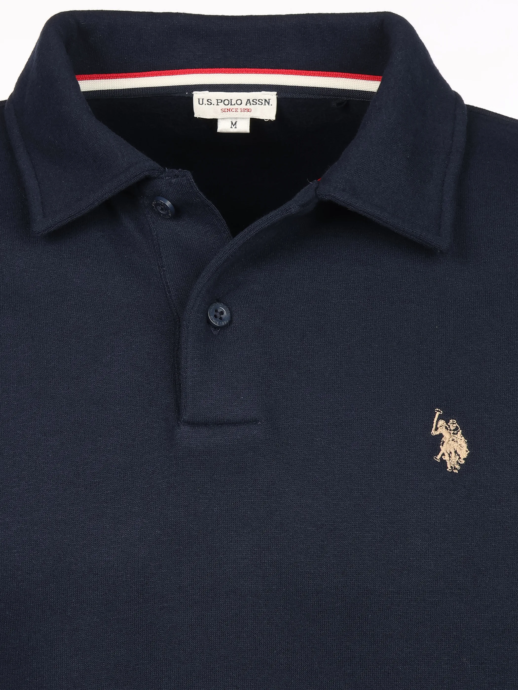 U.S. Polo Assn. He. Sweat Polo 1/1 Arm US17018 Blau 933834 379 3