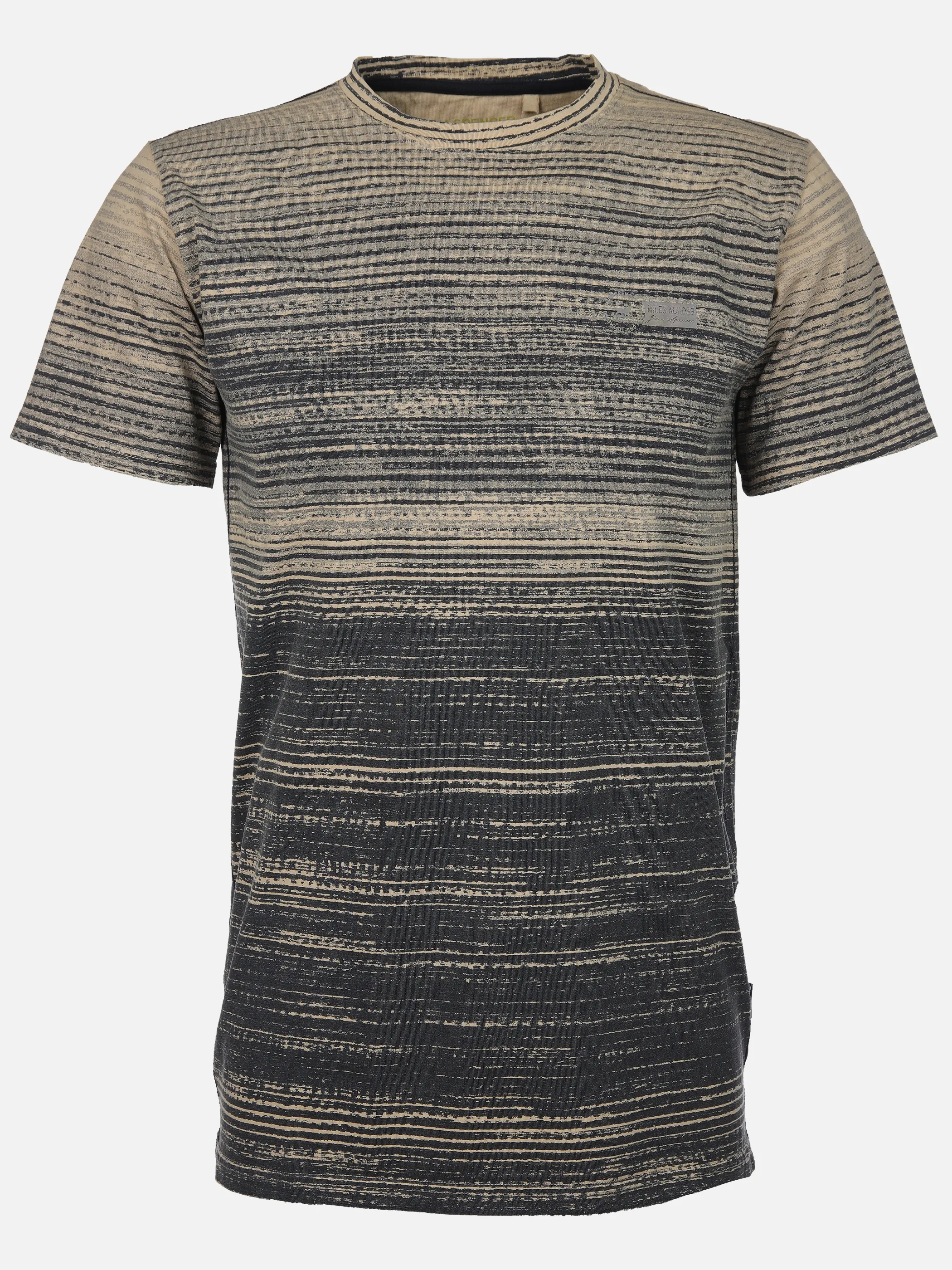 Jim Spencer He. T-Shirt 1/2 Arm allover stripe Grau 910841 STONE 1 Jim Spencer He. T-Shirt 1/2 Arm allover stripe Grau 910841 STONE 1