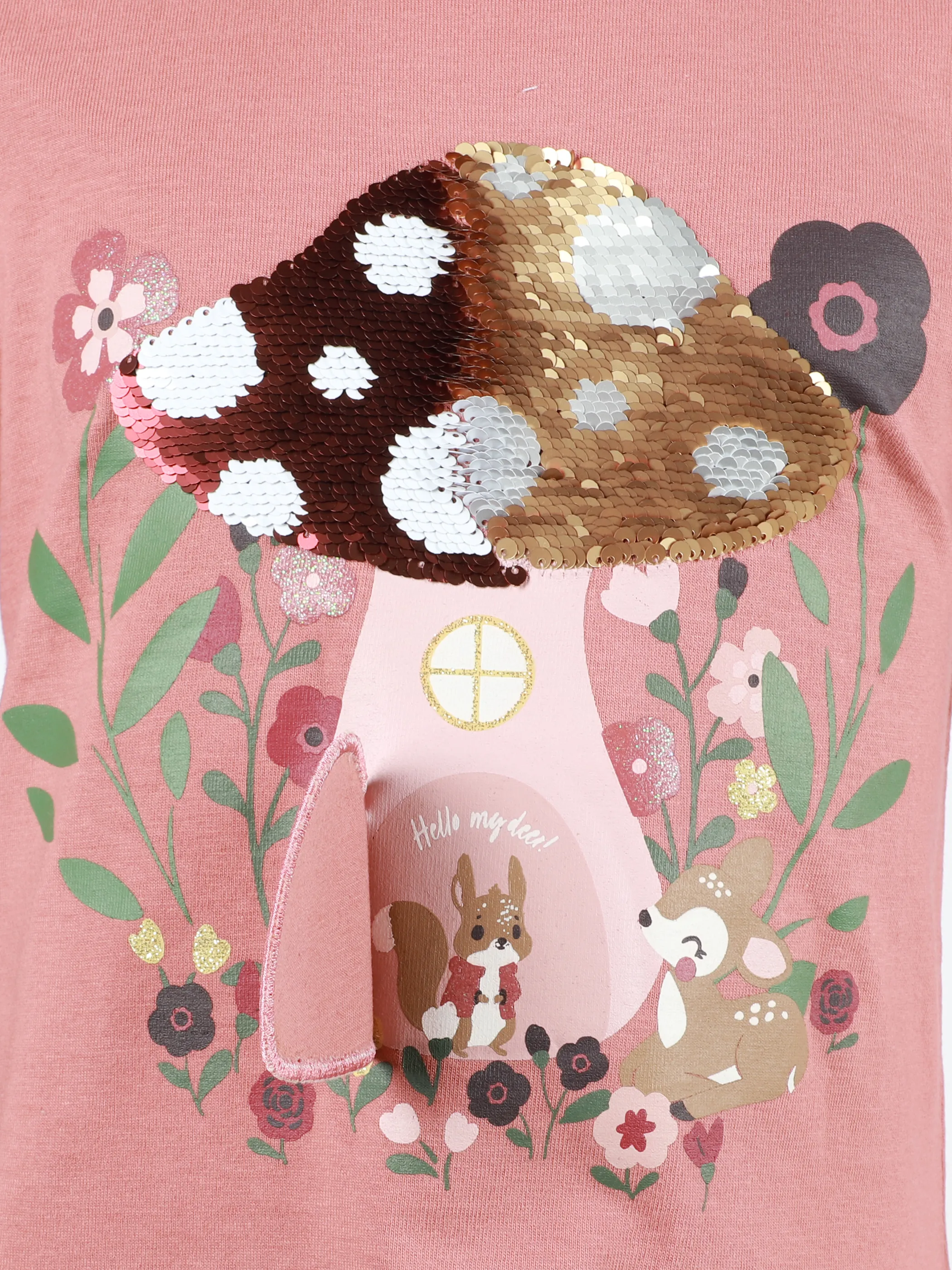 One Way KM Longsleeve mit Pilz Print in rose Rosa 913486 ROSE 4