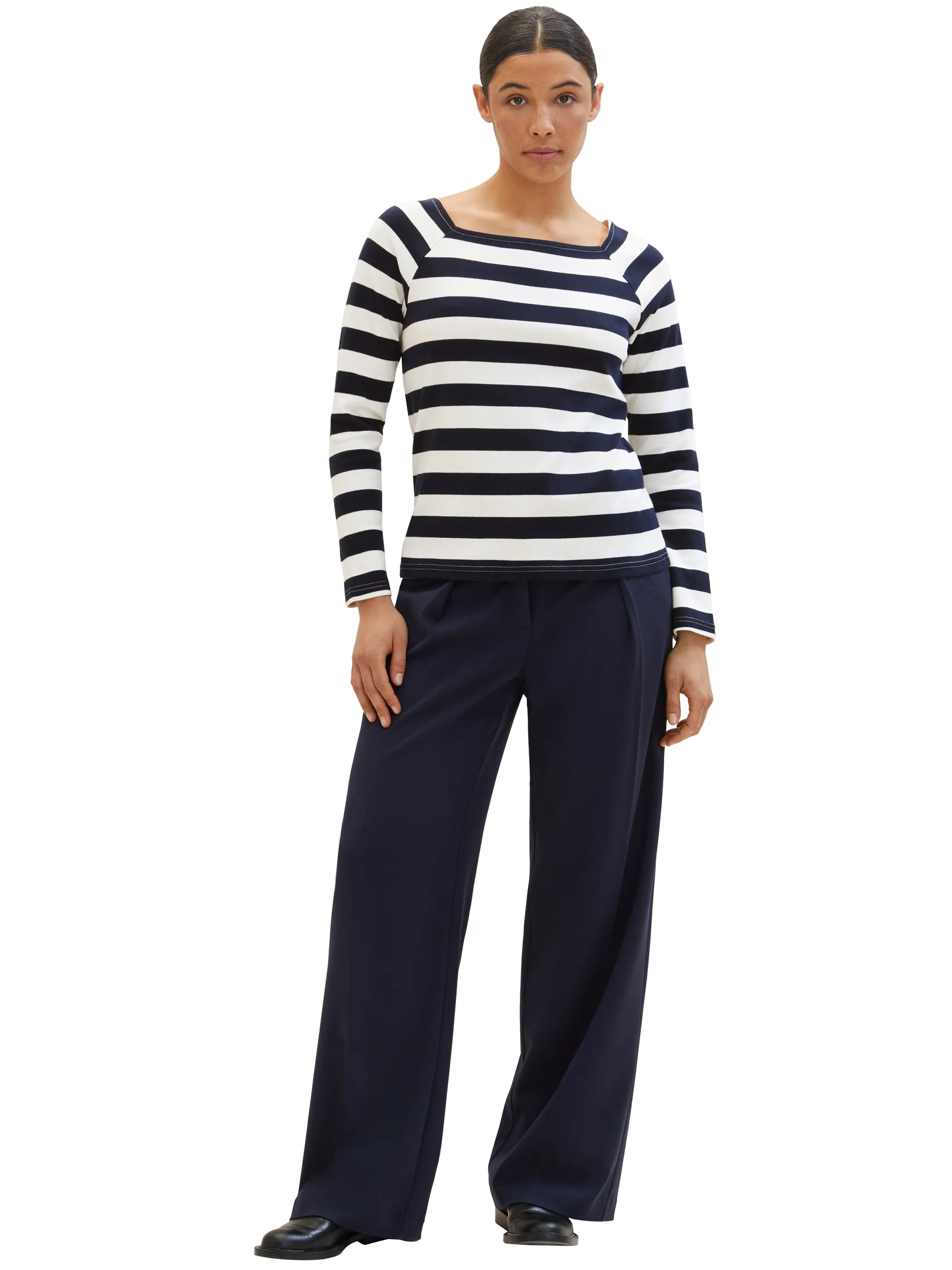 Tom Tailor 1040557 T-shirt stripe carrŽ® Weiß 890595 35066 2