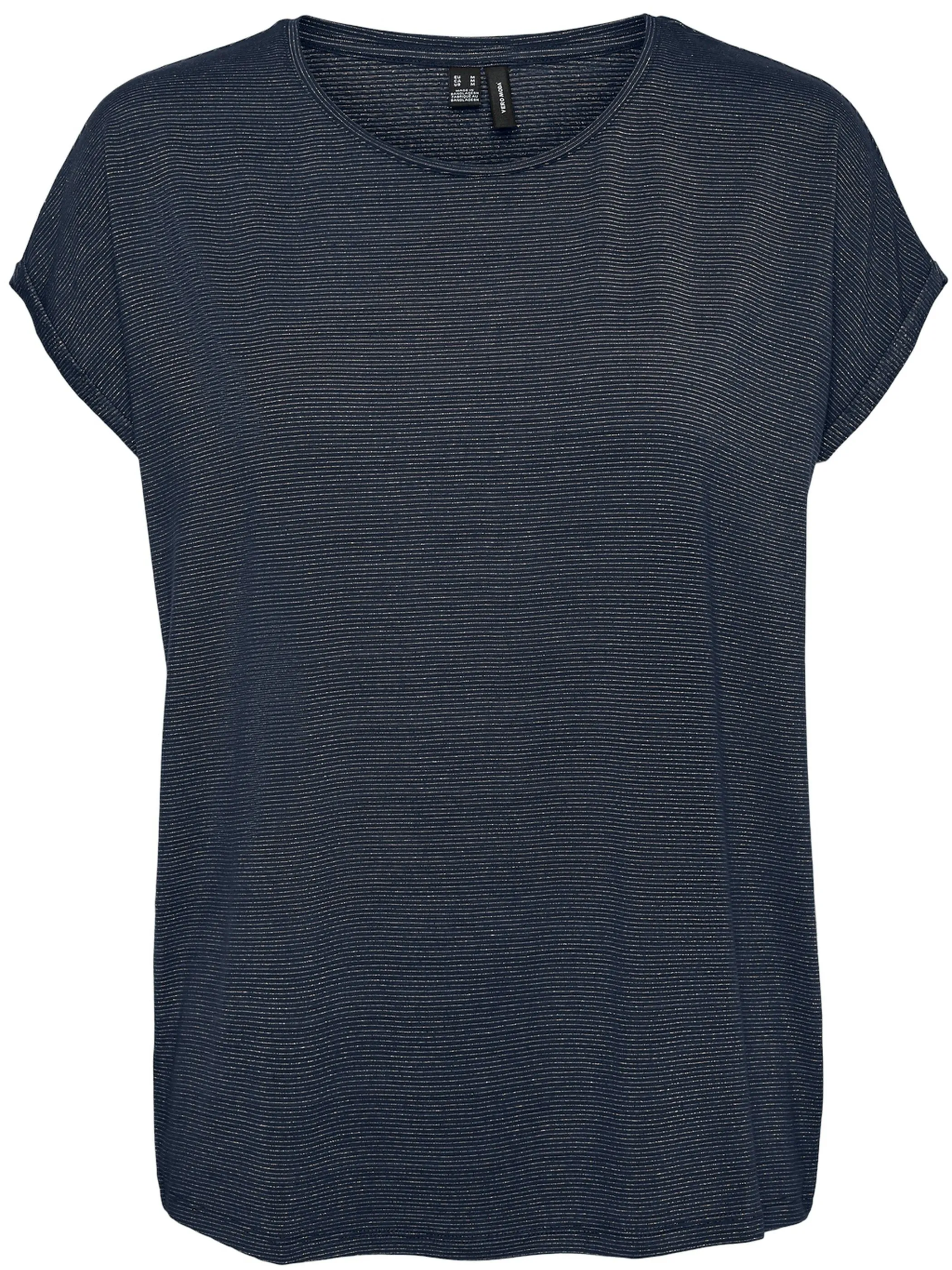 Vero Moda 10250488 VMLAVA GLITTER SS TOP STRIPE Blau 852566 188780003 1