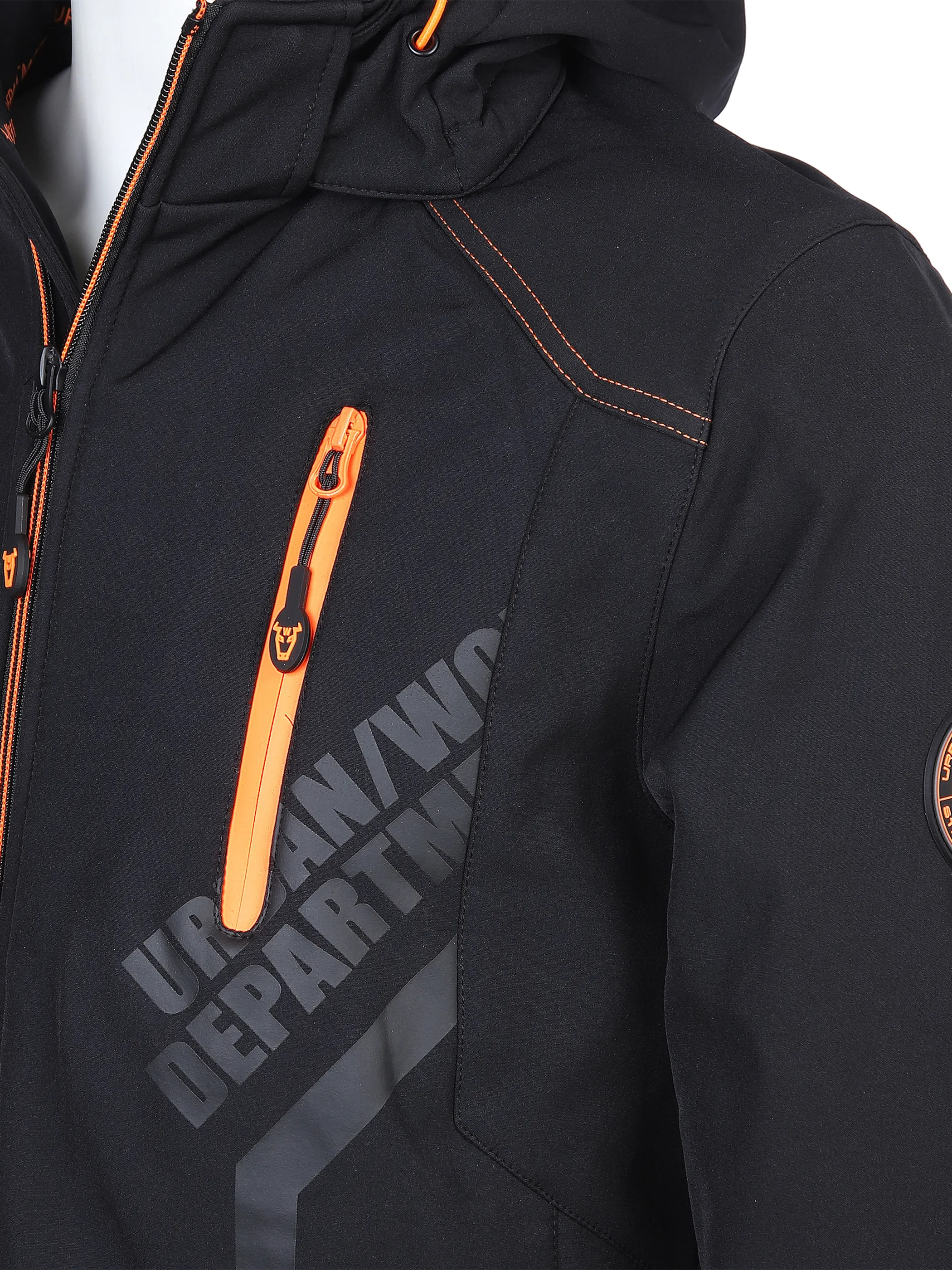 Worker He. Softshelljacke Kapuze Schwarz 848400 BLACK/ORAN 3 Worker He. Softshelljacke Kapuze Schwarz 848400 BLACK/ORAN 3