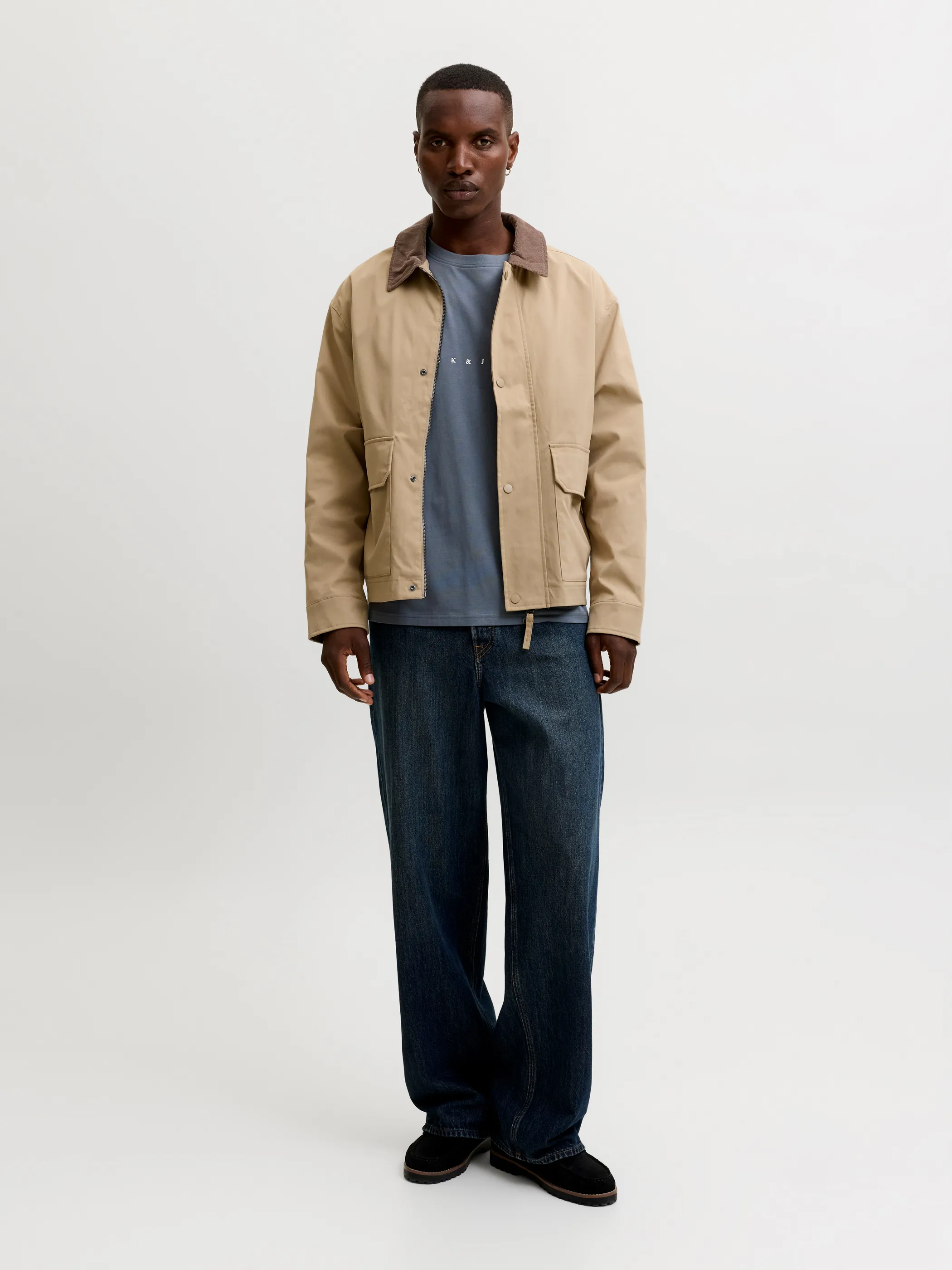 Jack Jones 12234746 JJESTAR JJ TEE SS NOO Grau 886675 176720 3