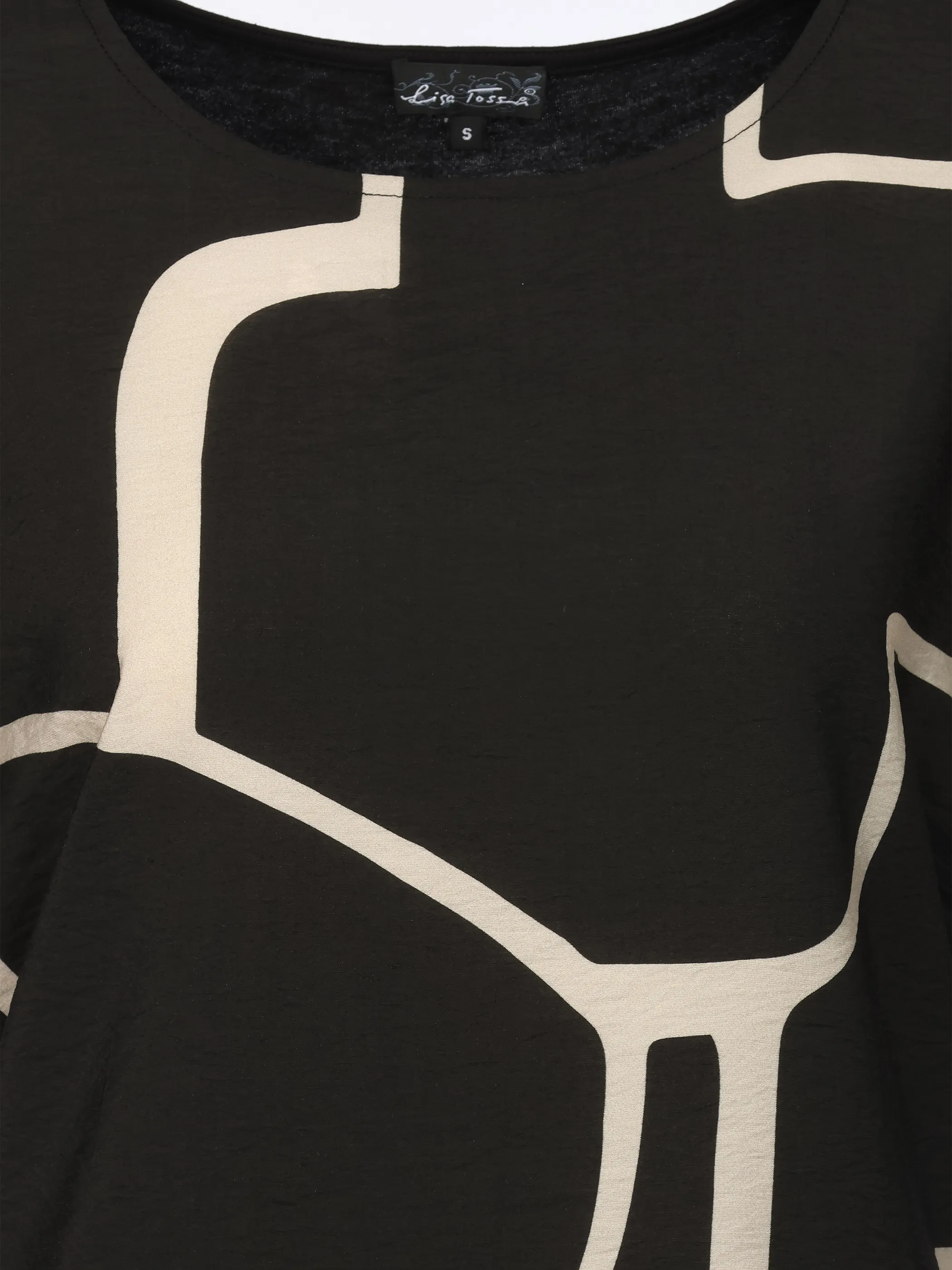 Lisa Tossa Da-Materialmix Shirt Schwarz 926181 FRENCH OAK 3