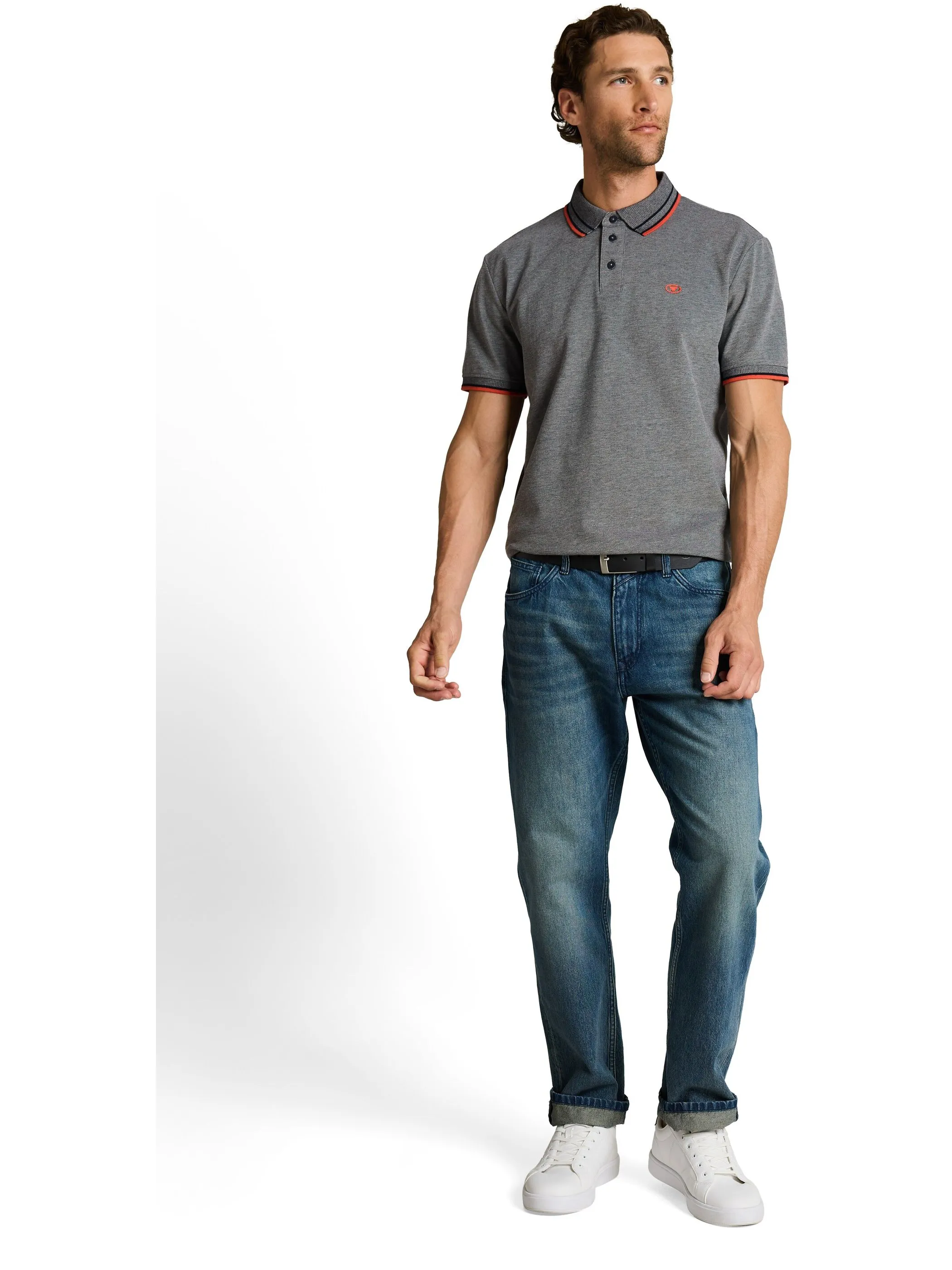 Tom Tailor 1050778 NOS printed polo Grau 922100 40049 4