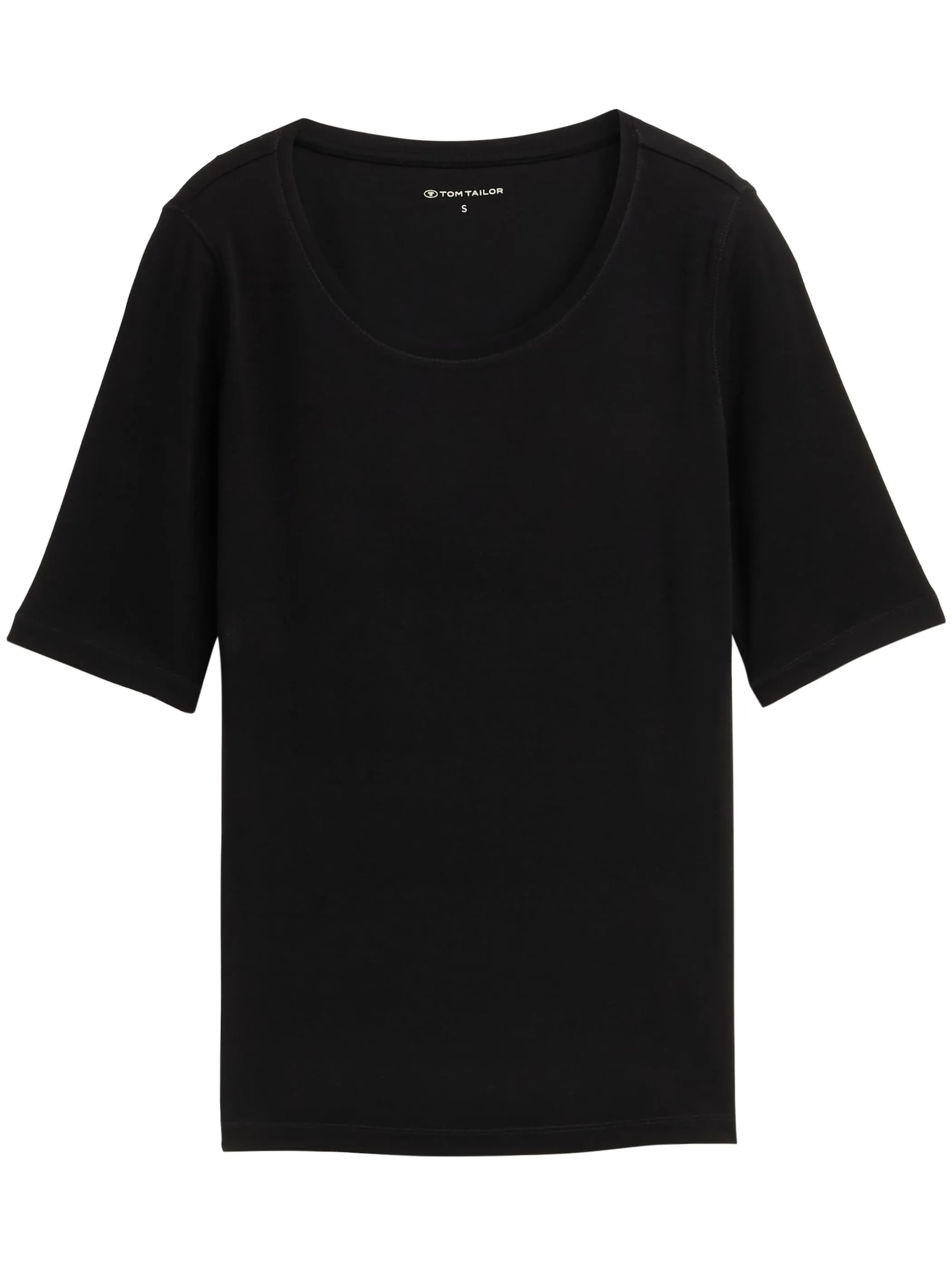 Tom Tailor 1047728 NOS T-shirt crew neck Schwarz 914539 14482 1