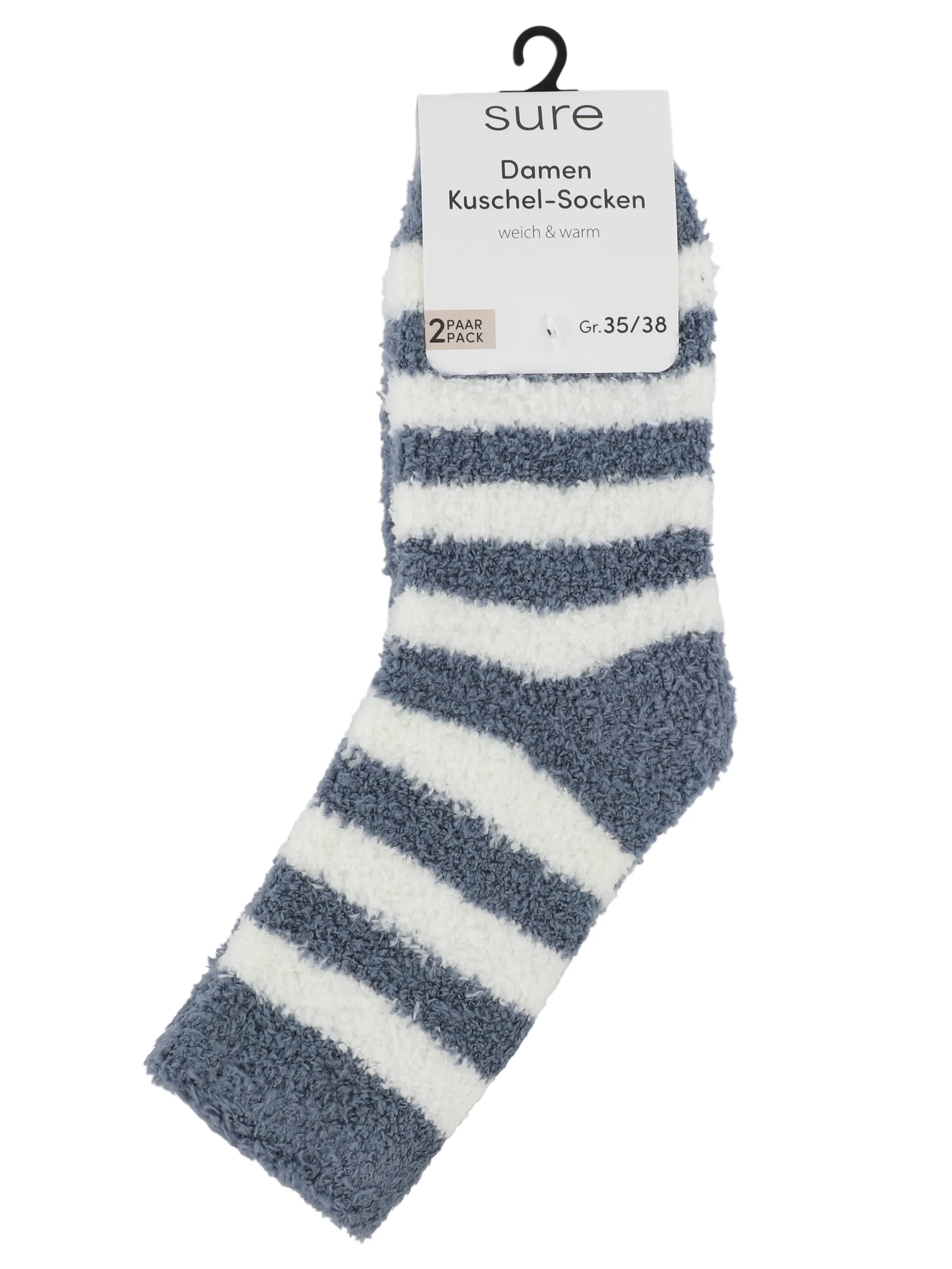 Sure Da. Kuschelsocken 2er Grau 914702 GRAU 3