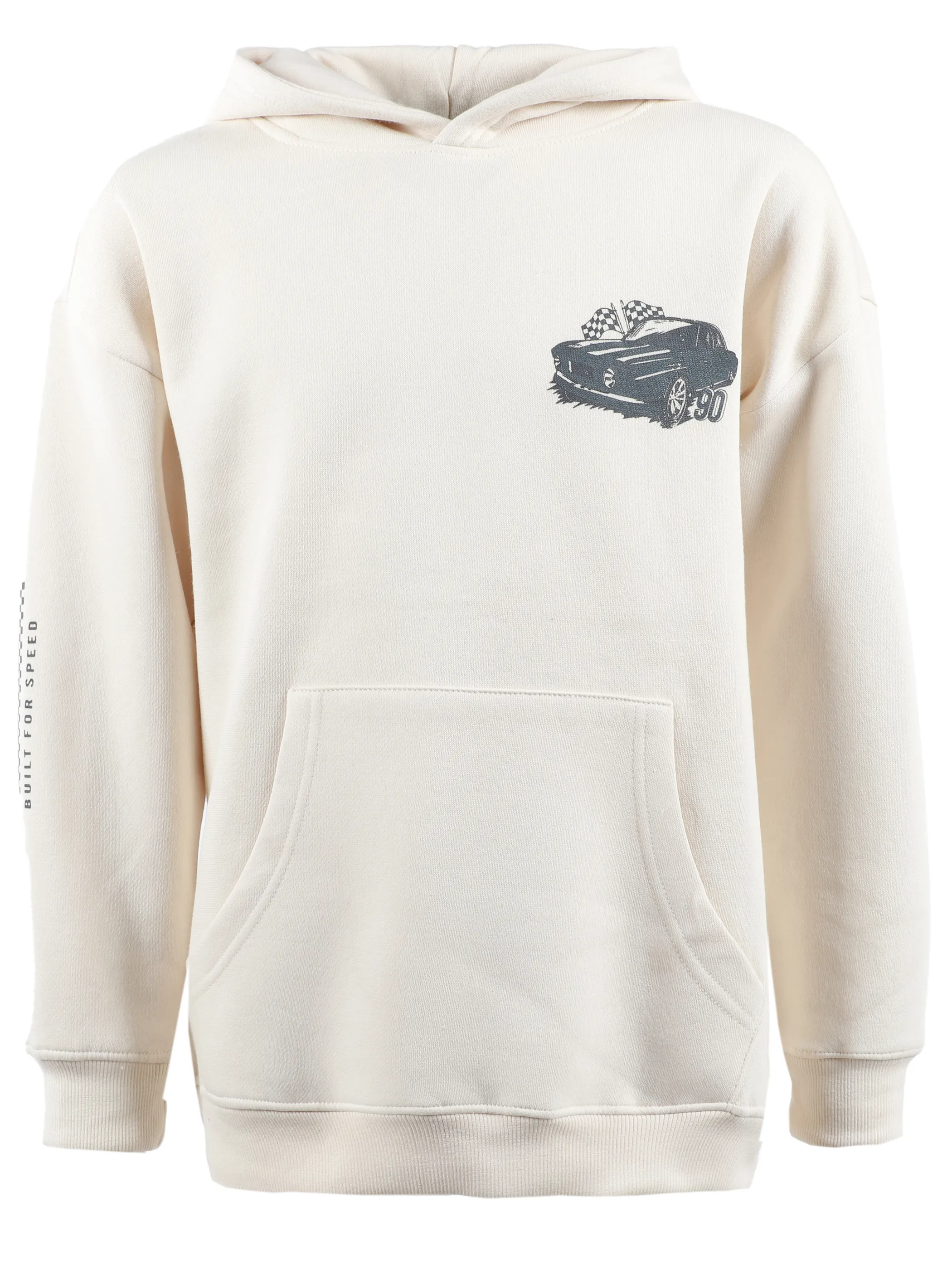 One Way JJ Hoodie "Speedway Racing" Backprint in beige Beige 916202 BEIGE 1