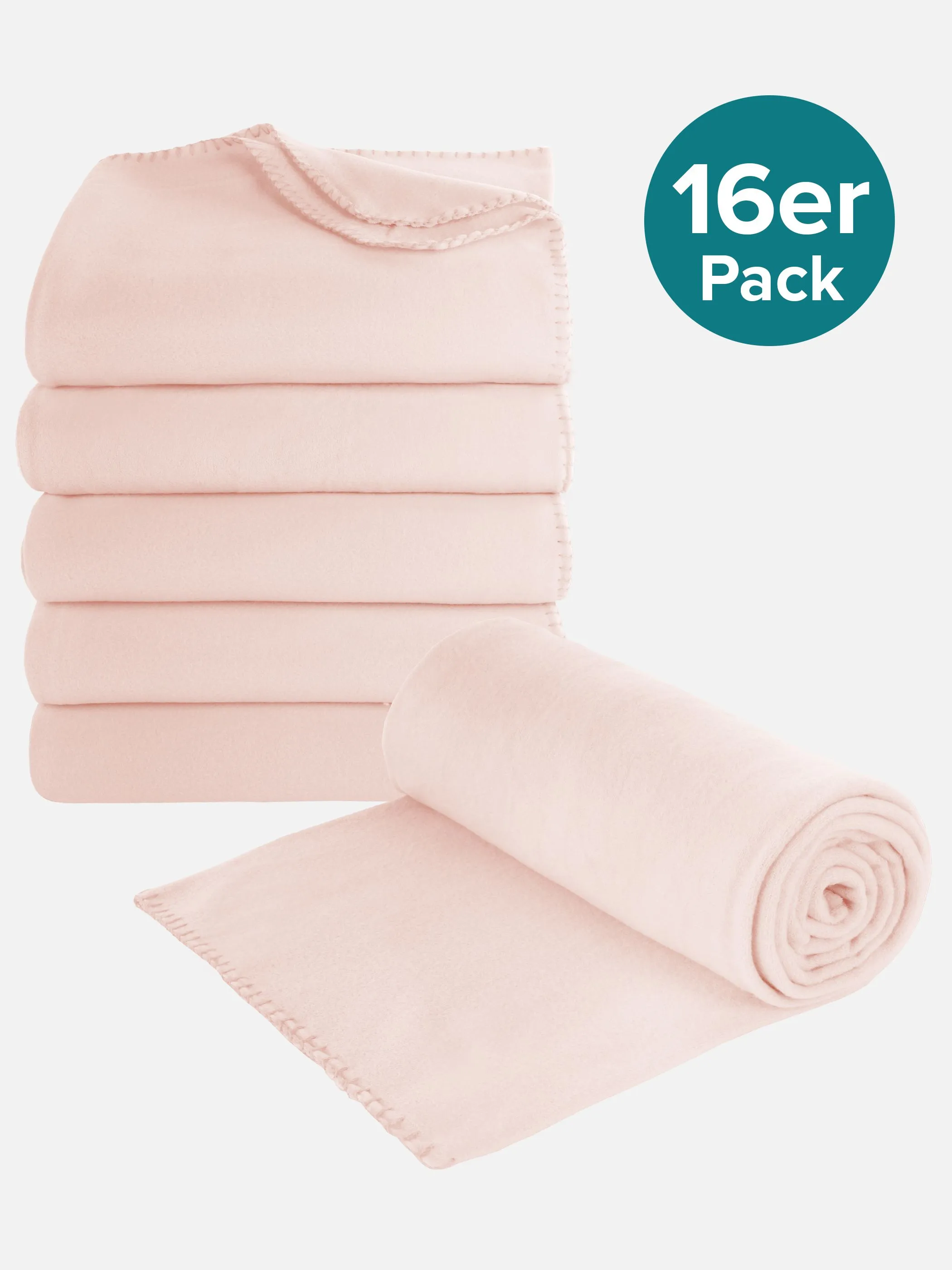 Dream House Fleecedecke 130x170cm 16 Stück Rosa 889146 PUDER 1