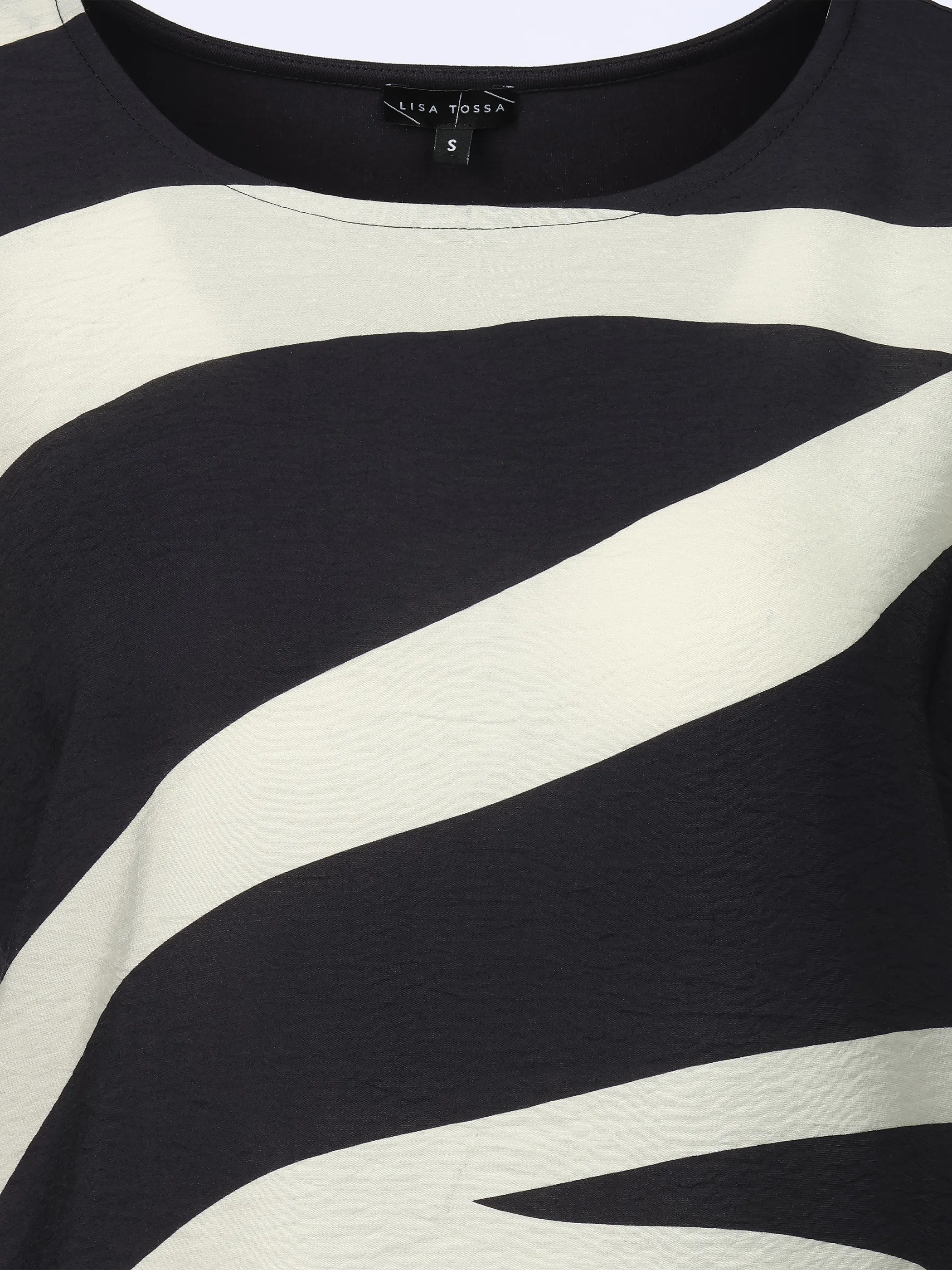 Lisa Tossa Da-Materialmix Shirt Schwarz 926181 BLACK 3