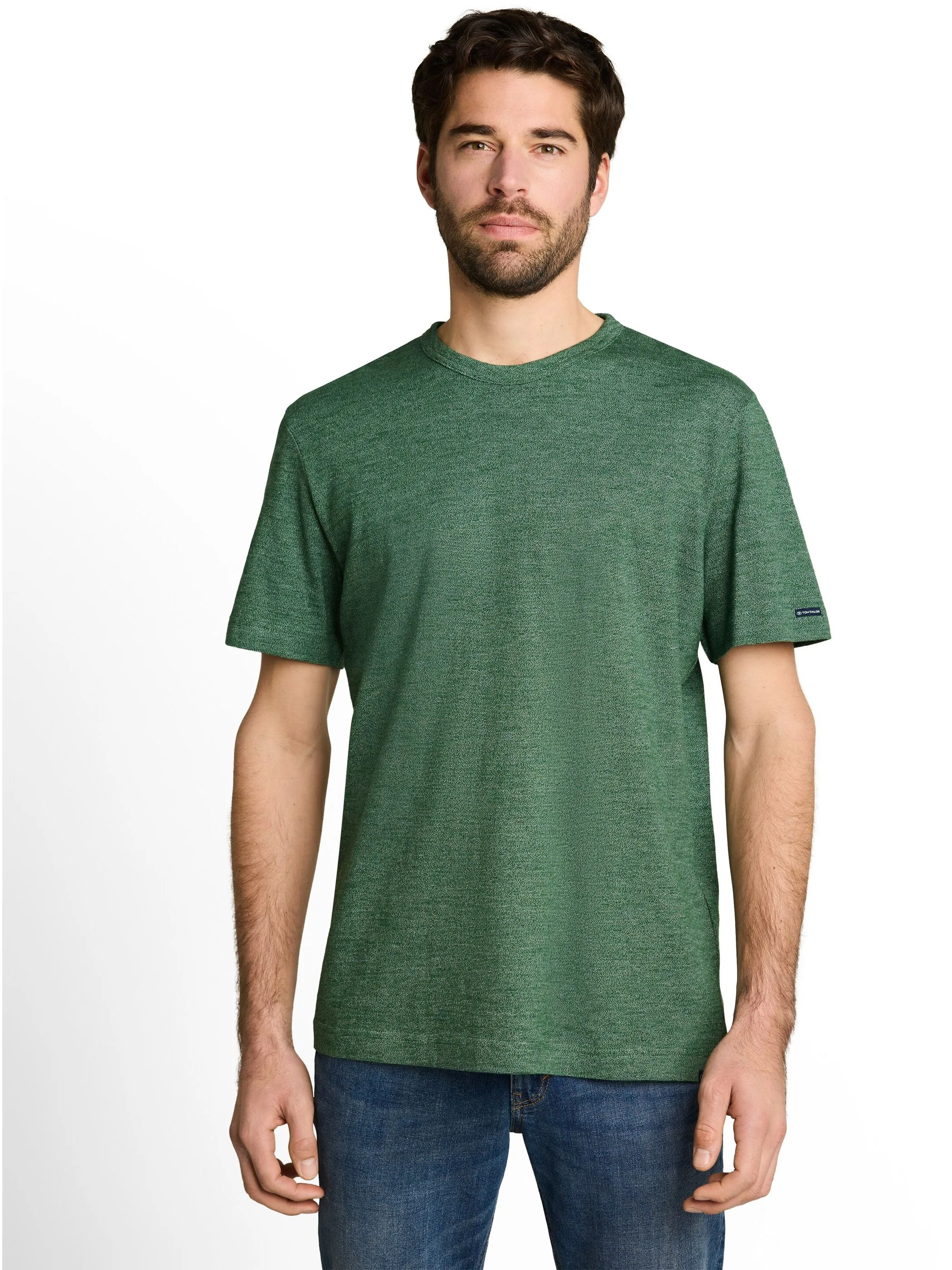 Tom Tailor 1051508 fine striped t-shirt Grün 926463 35219 1