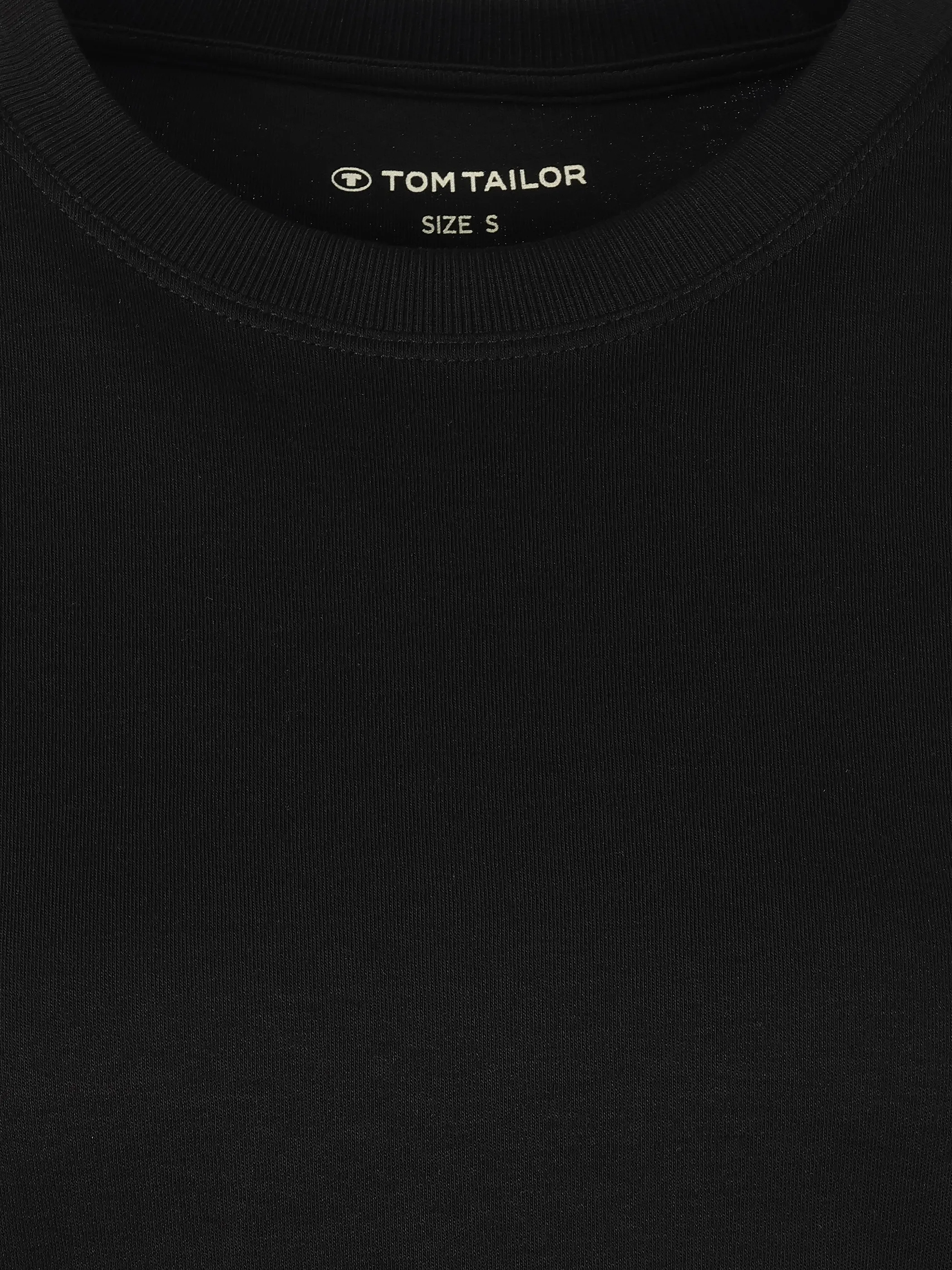 Tom Tailor 1050424 NOS T-shirt  crew neck basic interlock Schwarz 922031 14482 3