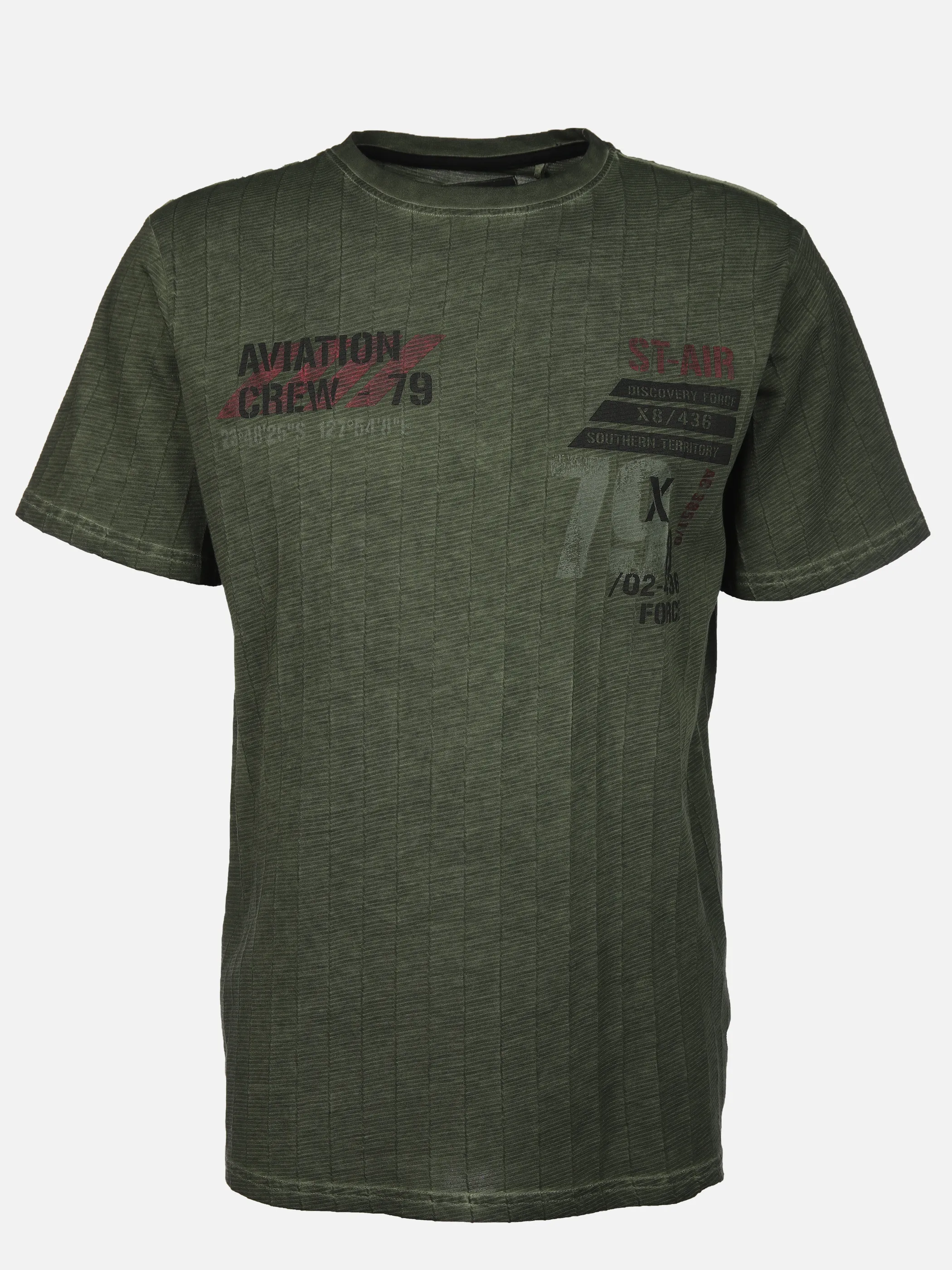 Southern Territory He. T-Shirt 1/2 Arm Jacquard washer Oliv 910623 OLIVE 1 Southern Territory He. T-Shirt 1/2 Arm Jacquard washer Oliv 910623 OLIVE 1