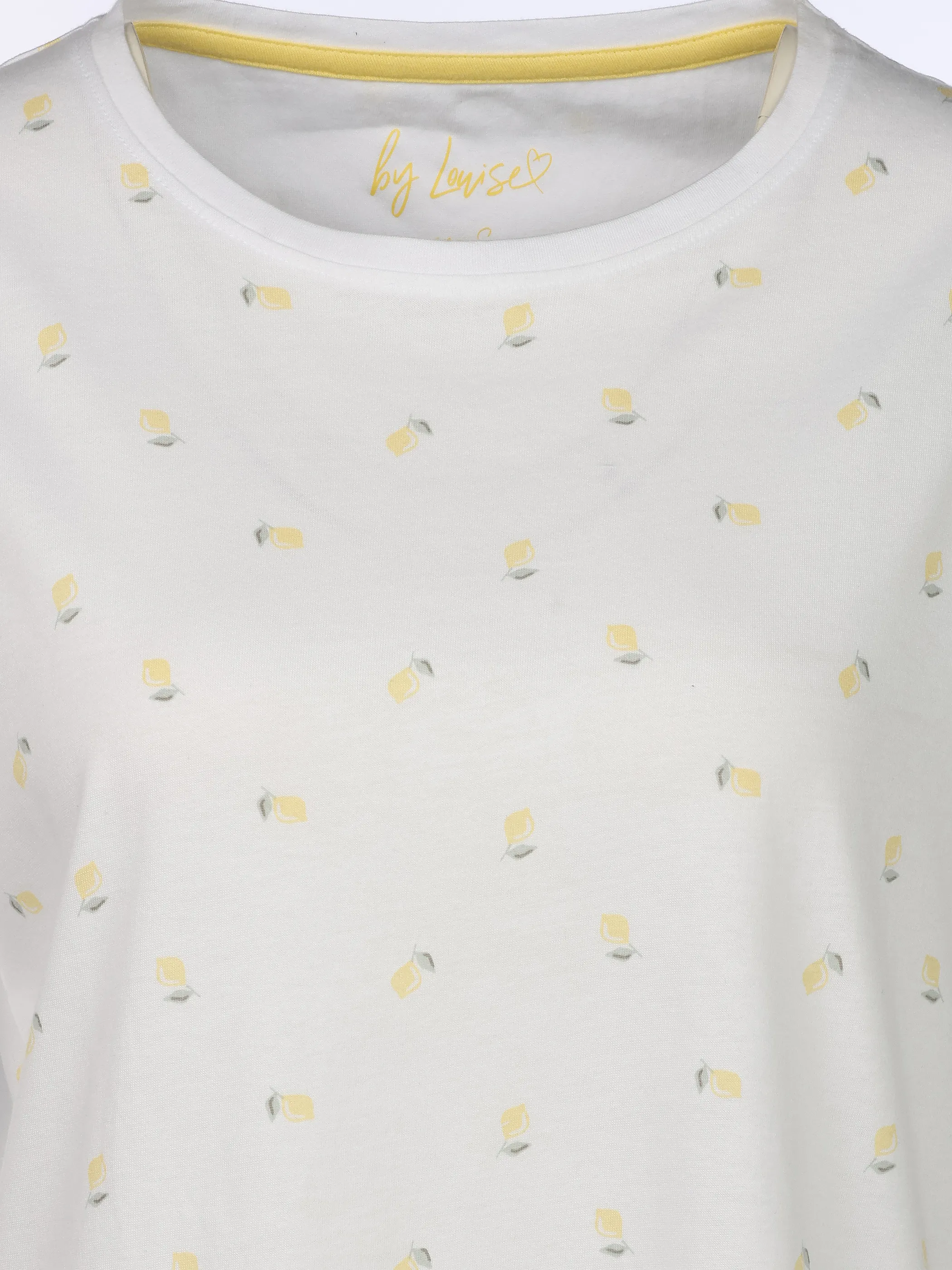 byLouise Da. Schlafshirt 1/2 Arm Zitron Weiß 923013 WEIß 3