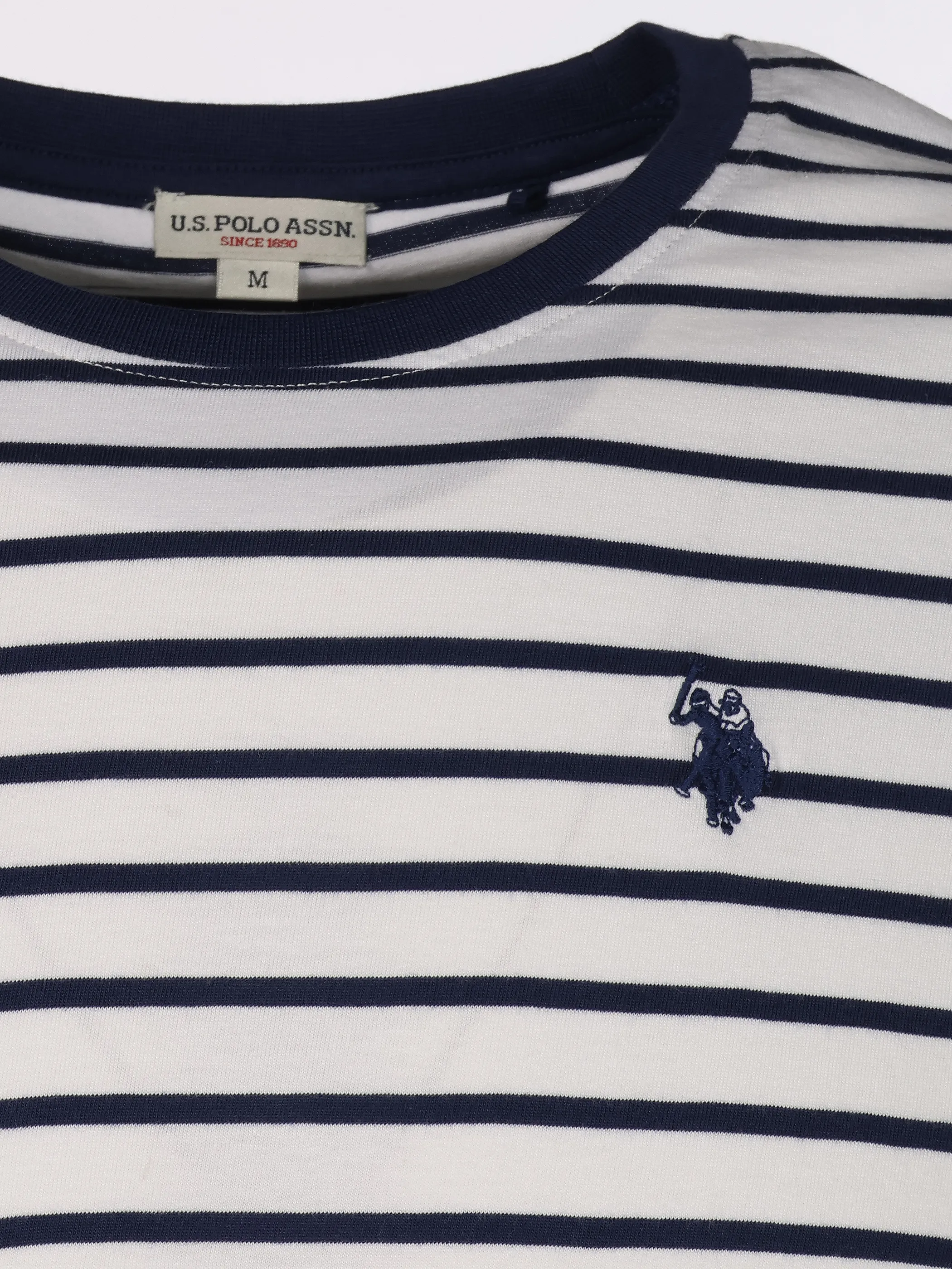 U.S. Polo Assn. He. T-Shirt Ringel Weiß 923564 807 3