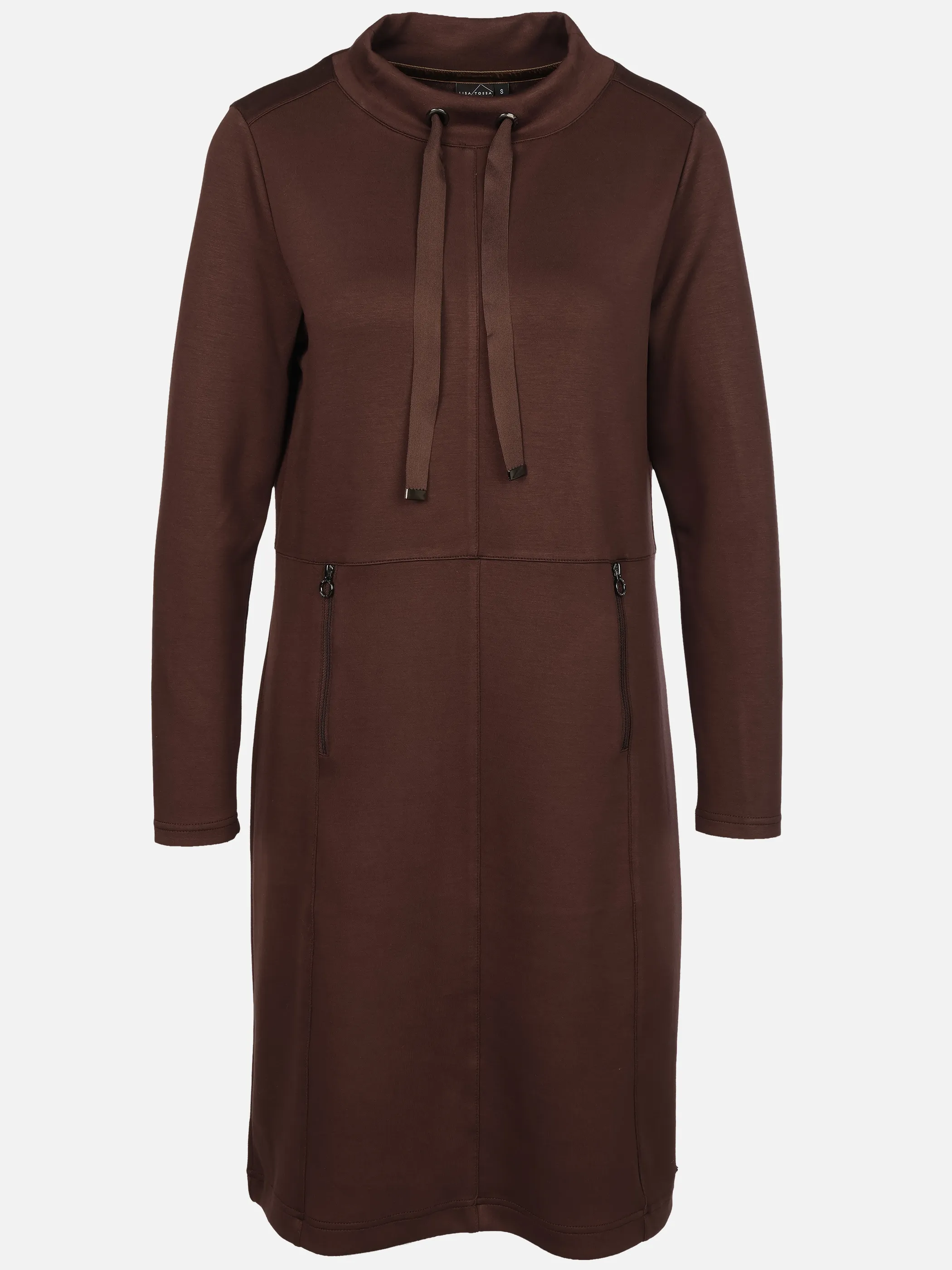 Lisa Tossa Da. Kleid mit Zipper Taschen Braun 928633 JAVA 1
