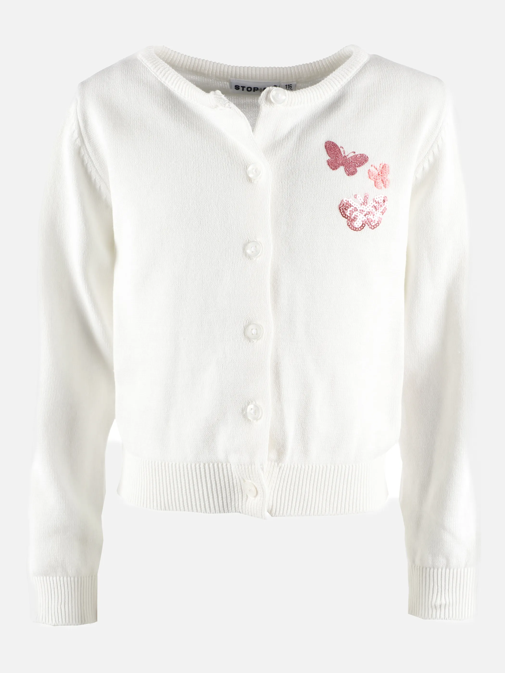 Stop + Go KM Cardigan mit kleiner Stickerei Weiß 875153 WEIß 1