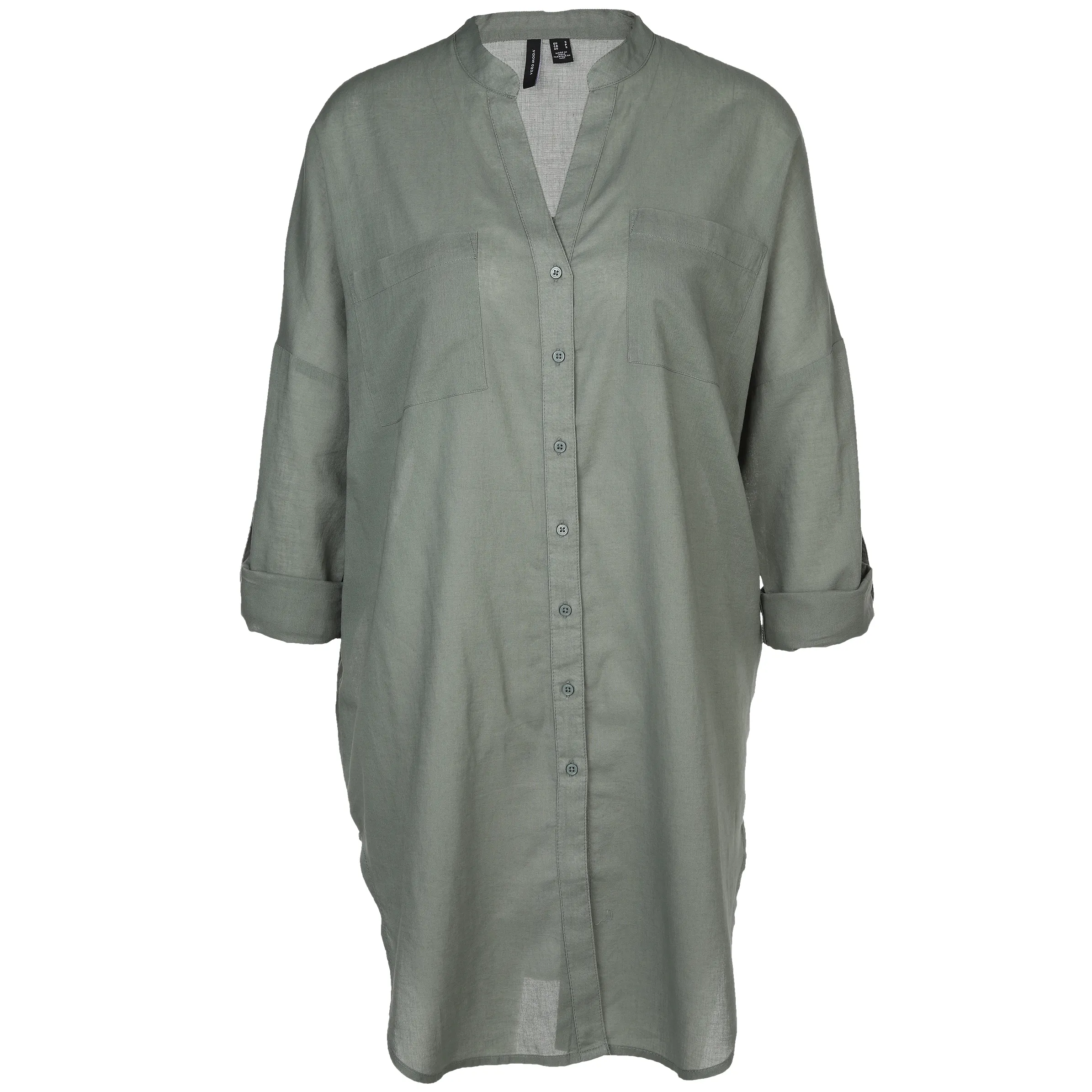 Vero Moda 10296901 VMISABELL L/S FOLD UP Grün 880181 224196 1