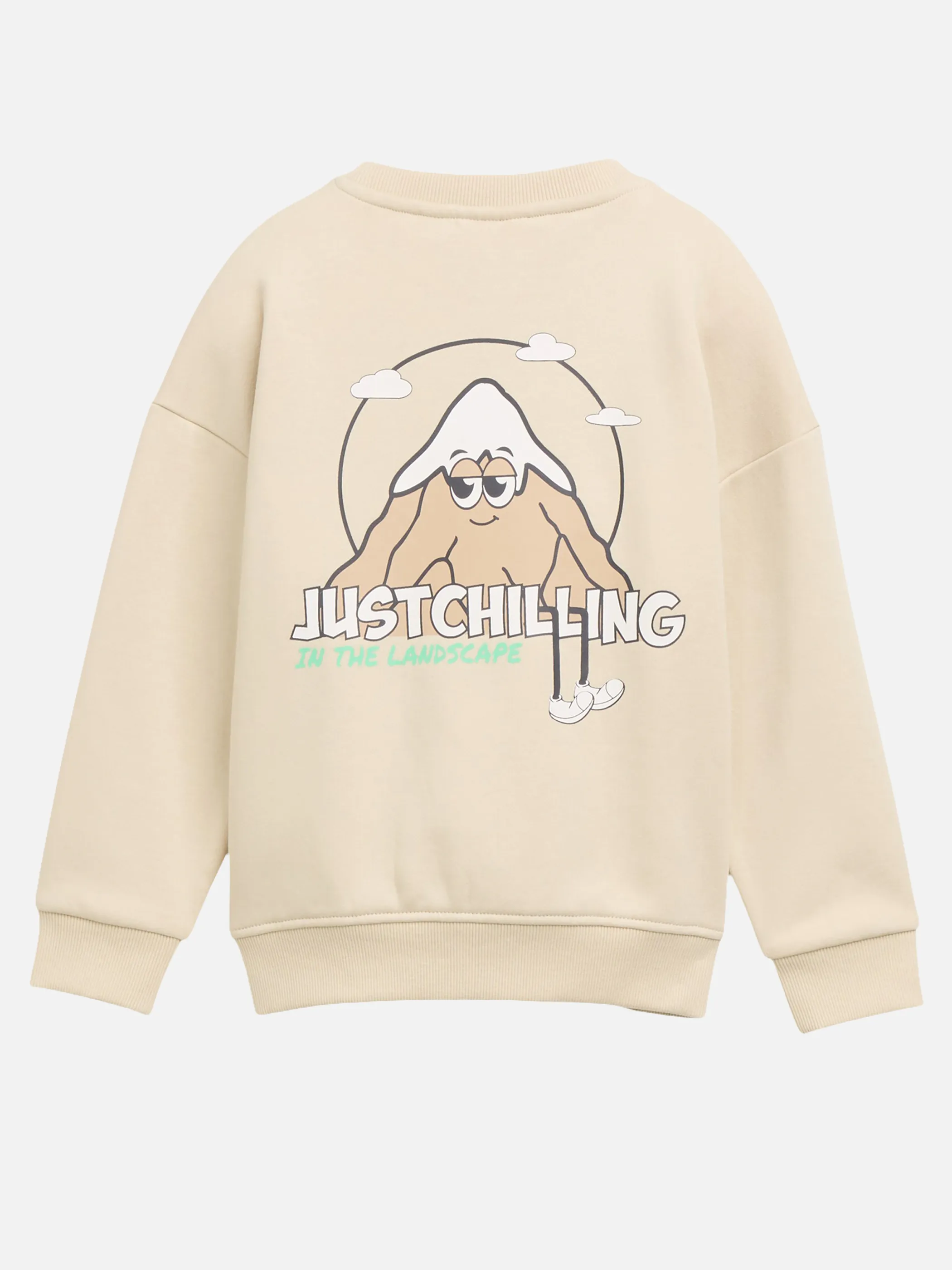Tom Tailor 1052455 oversize printed sweatshirt Beige 934436 35213 2