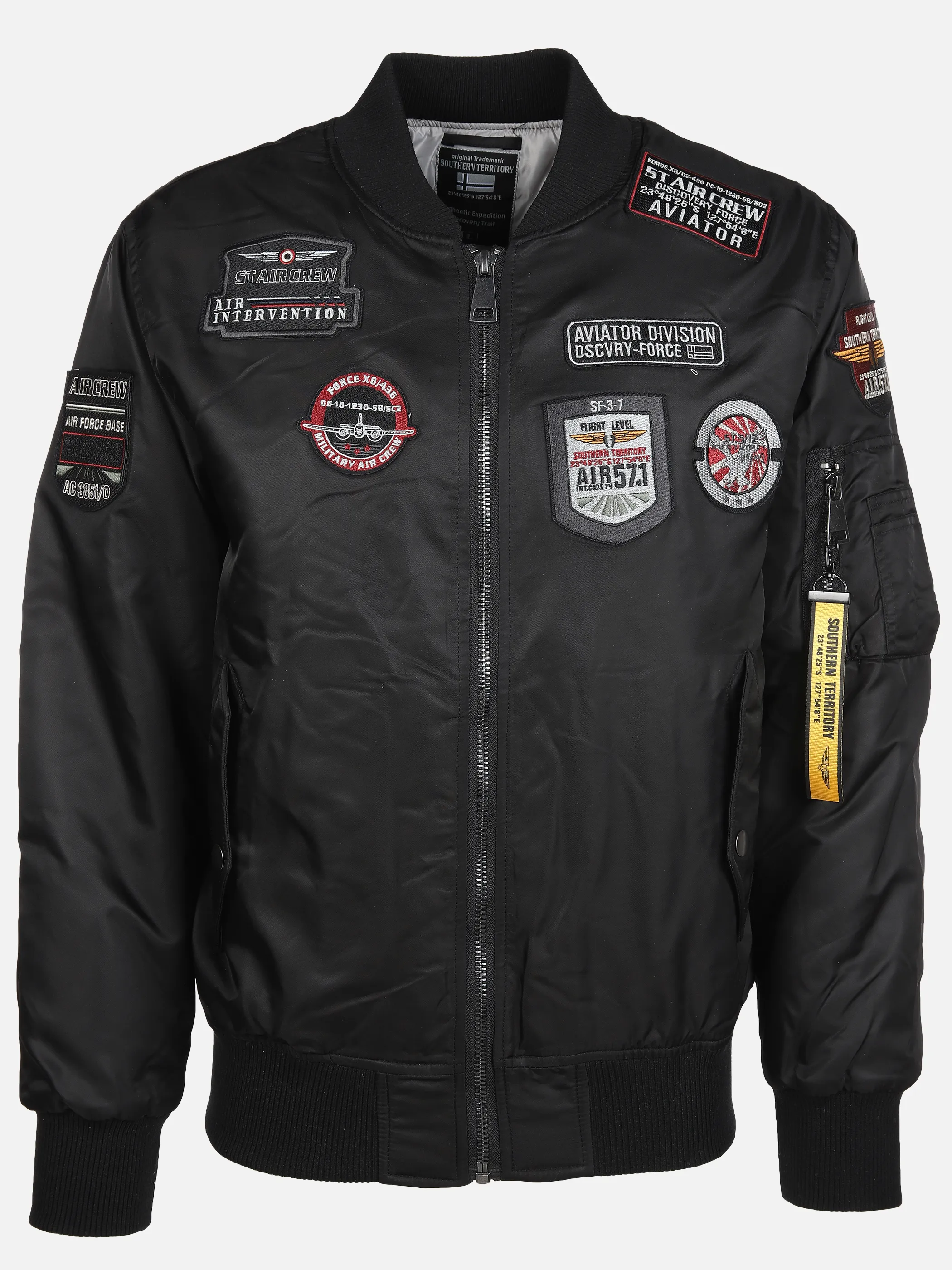Southern Territory He. Bomberblouson Batches Schwarz 888308 BLACK 1 Southern Territory He. Bomberblouson Batches Schwarz 888308 BLACK 1