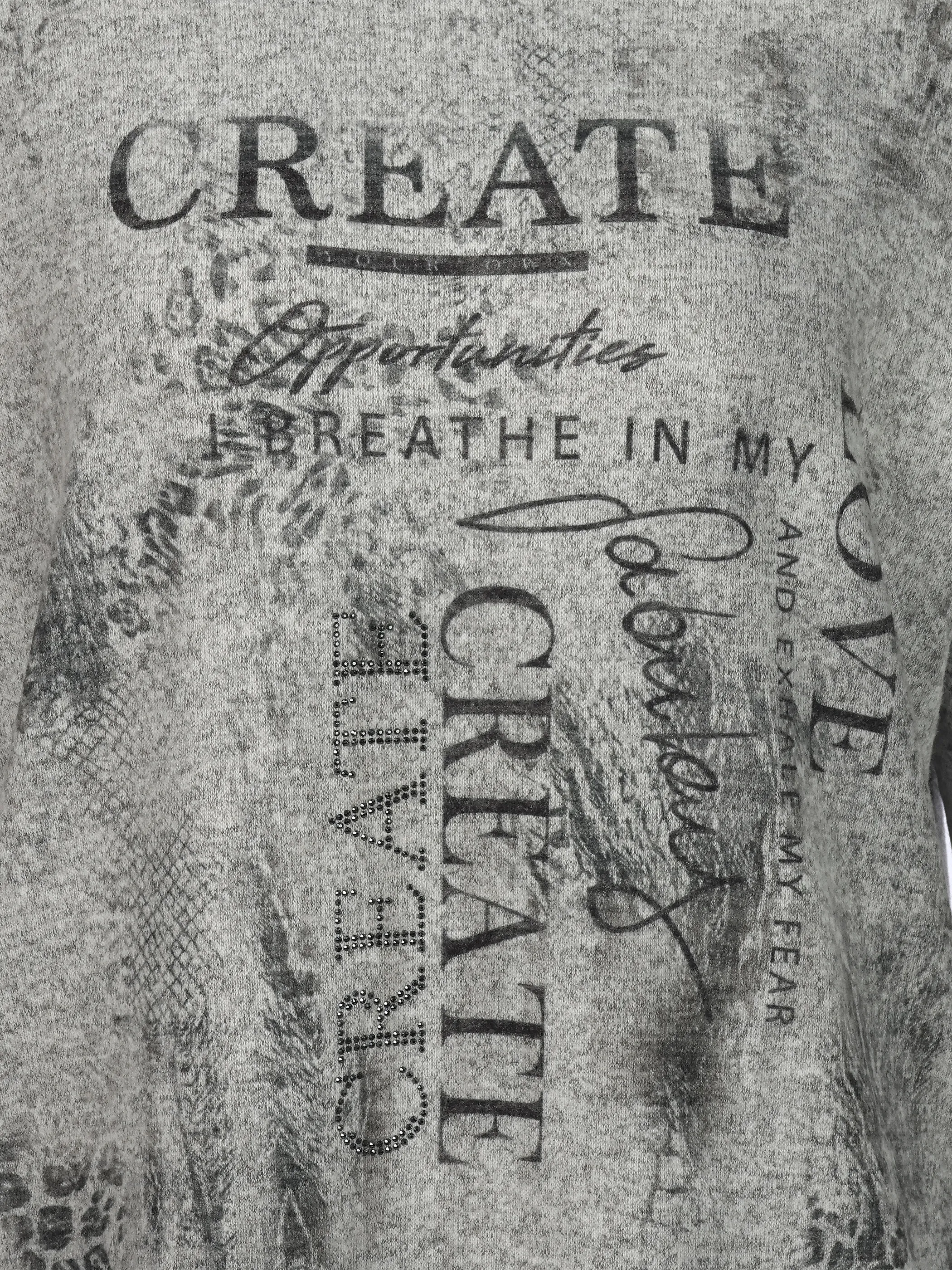 Sure Da-Flauschshirt m. Frontprint Grau 932670 SILBER 3