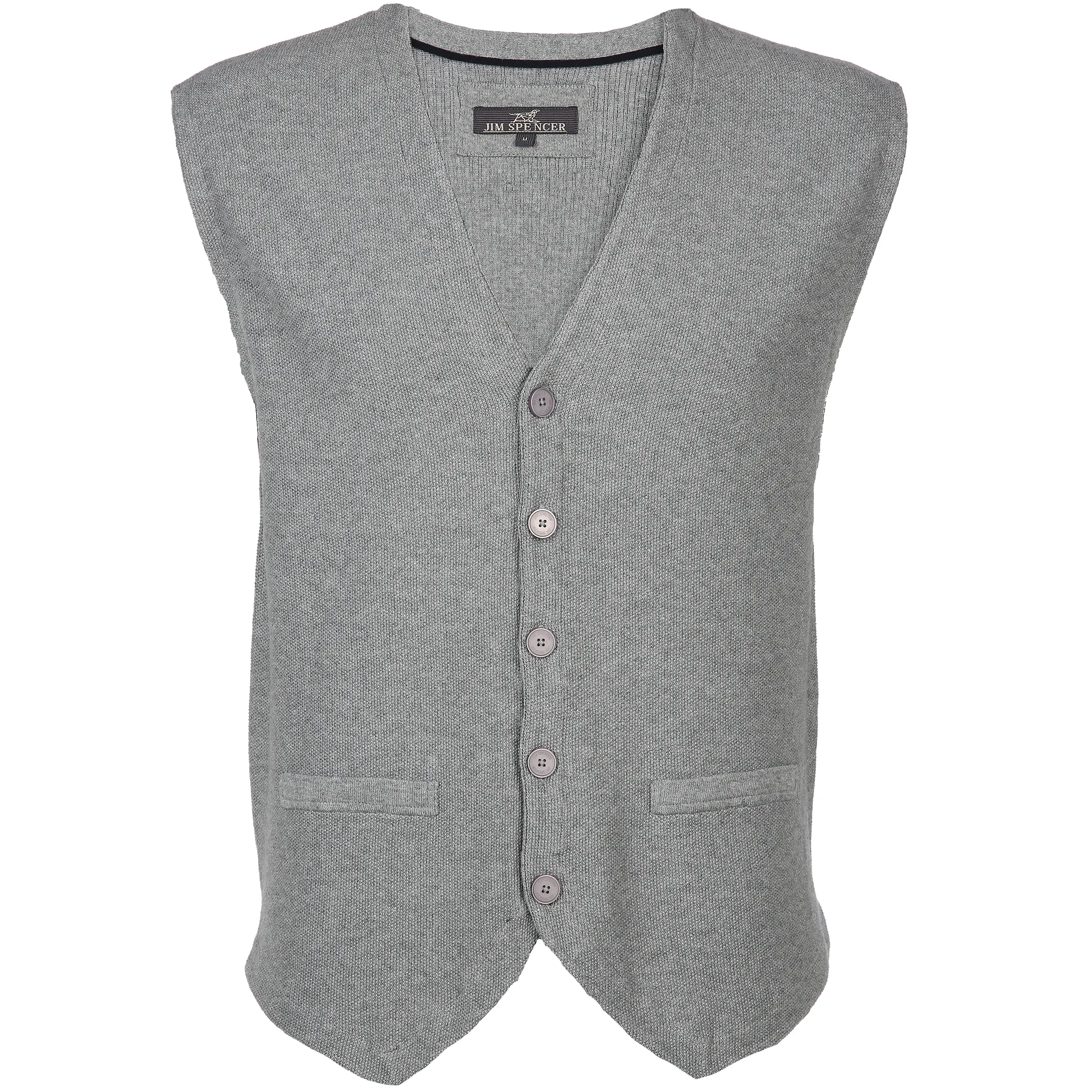 Jim Spencer He. Feinstrickweste Grau 801269 SILVERGREY 1