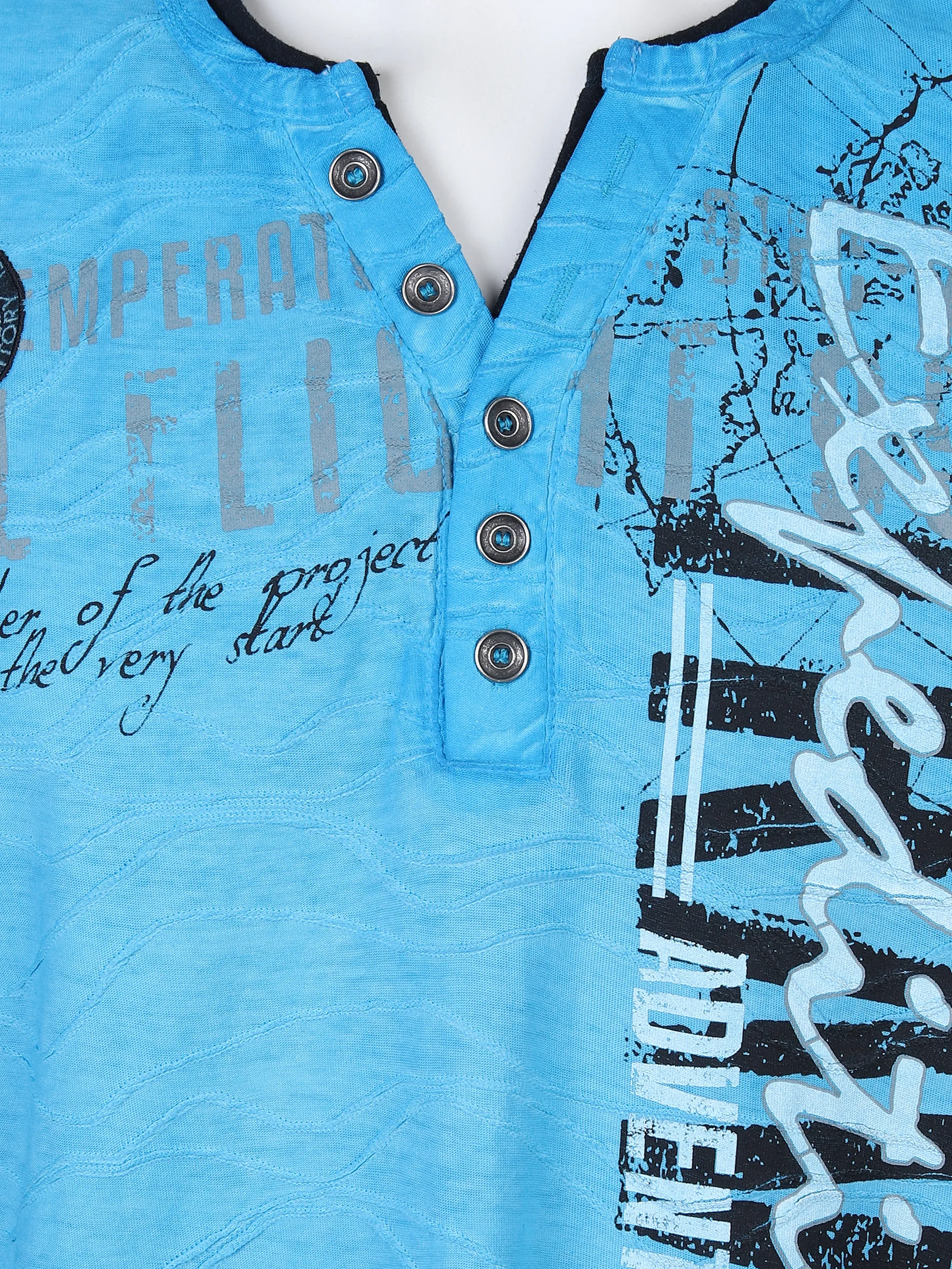 Southern Territory He. Henleyshirt 1/2 Arm Jacqua Blau 833514 TÜRKIS 3