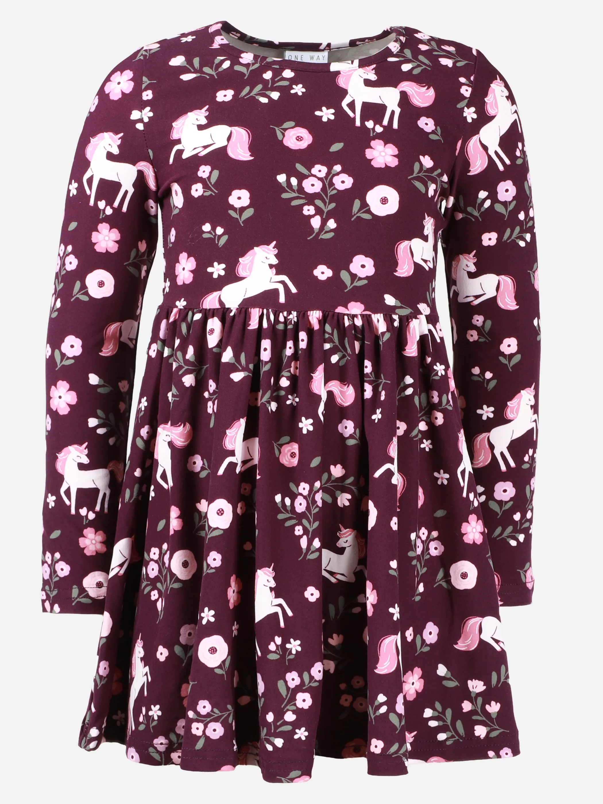 One Way KM Kleid lila mit Einhorn Muster Lila 929720 LILA 1