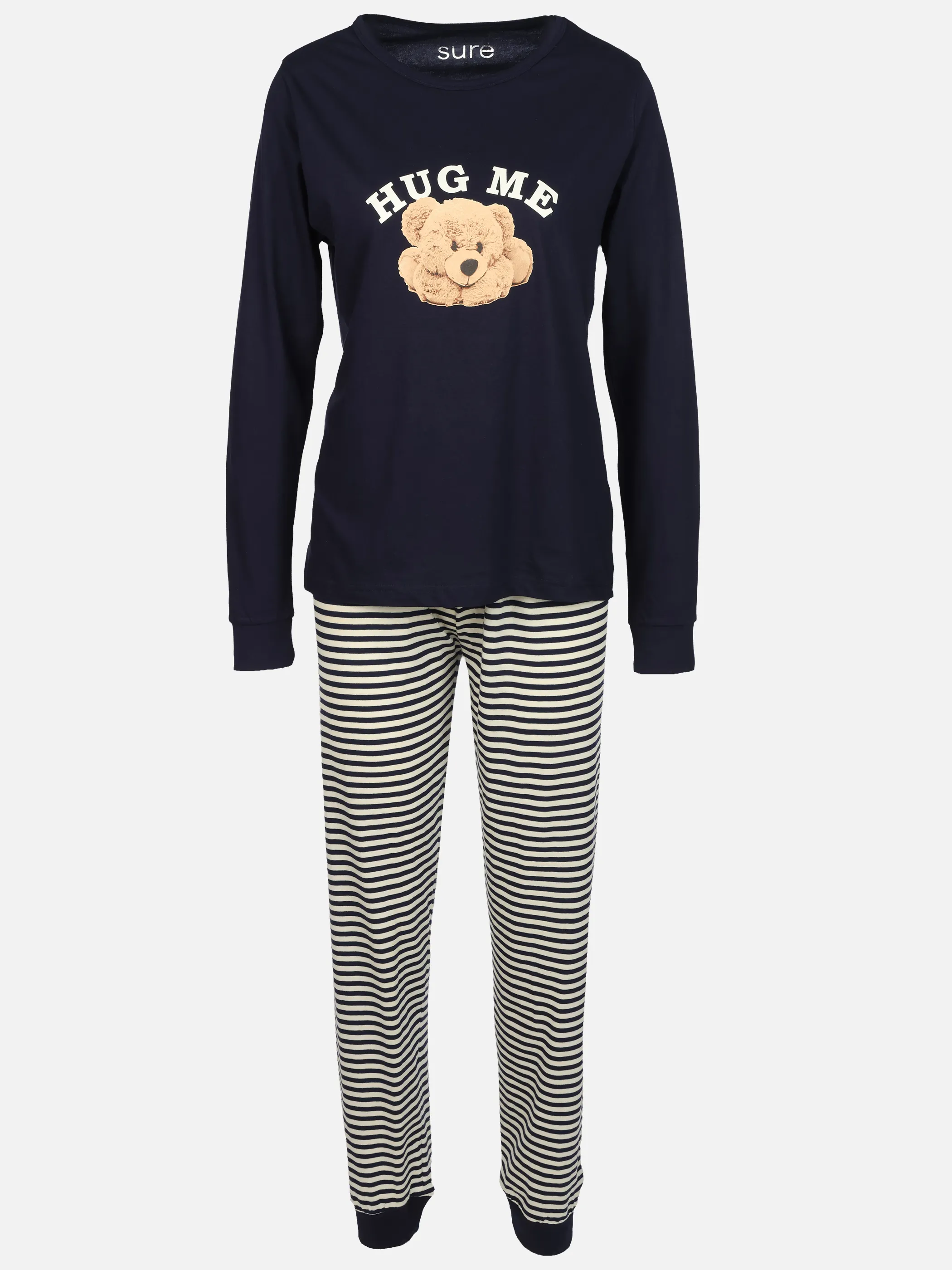 Sure Da. Pyjama Bär Print Blau 929119 NAVY 1