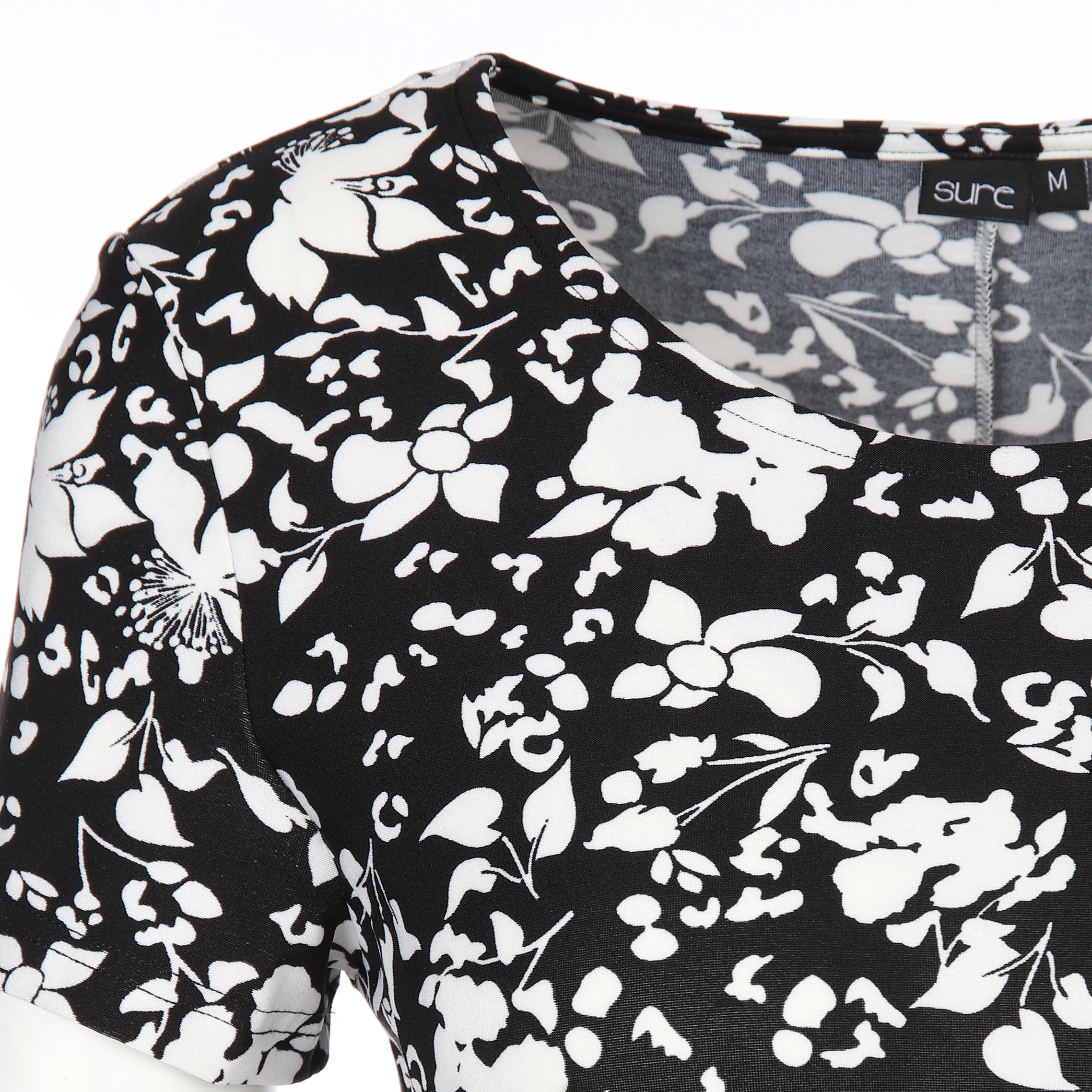 Sure Da-Shirtkleid m. Alloverprint Schwarz 876496 SCHW/OFF 3 Sure Da-Shirtkleid m. Alloverprint Schwarz 876496 SCHW/OFF 3