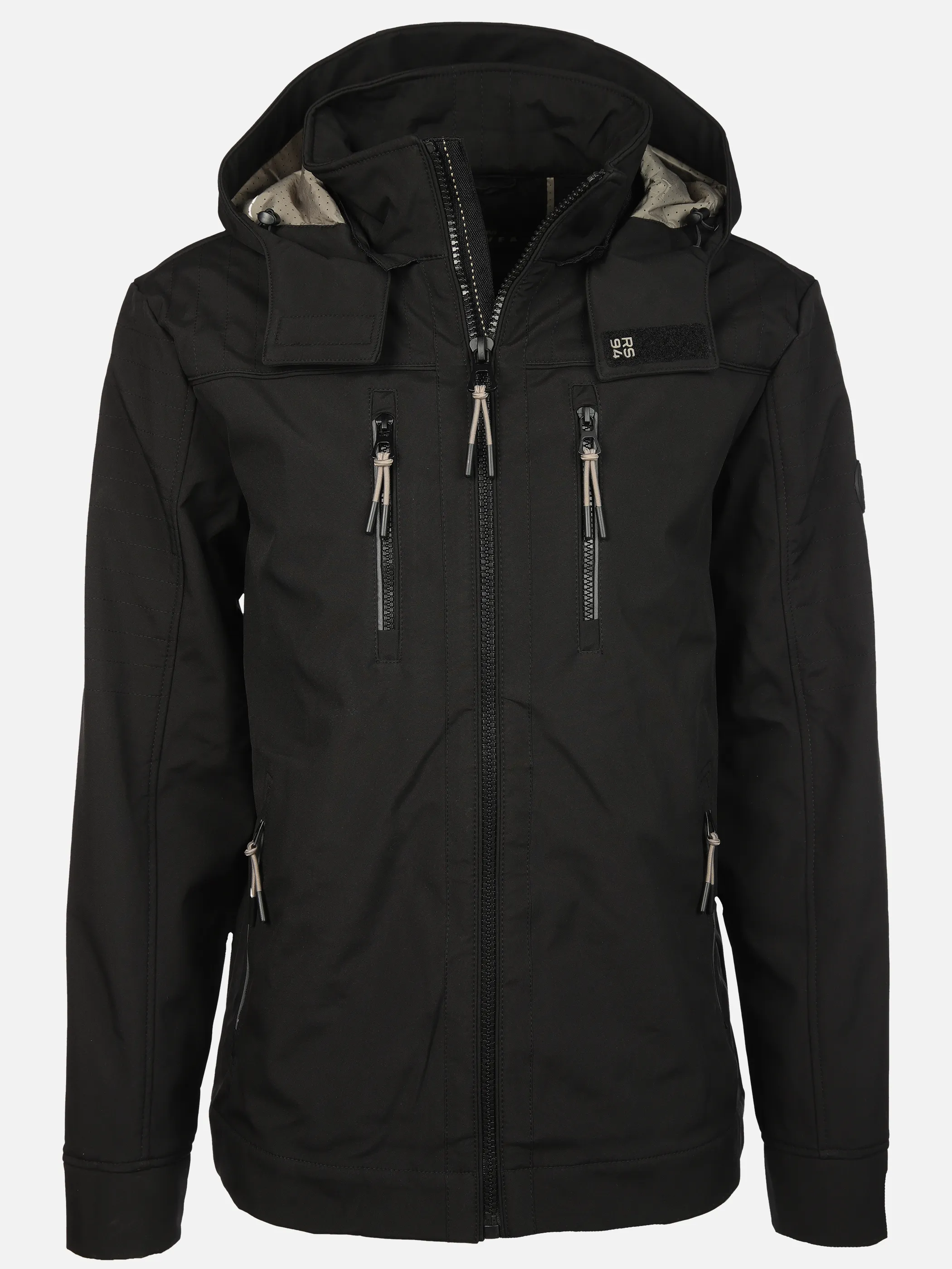 Jim Spencer He. Softshelljacke mit Kapuze Schwarz 912653 290 1