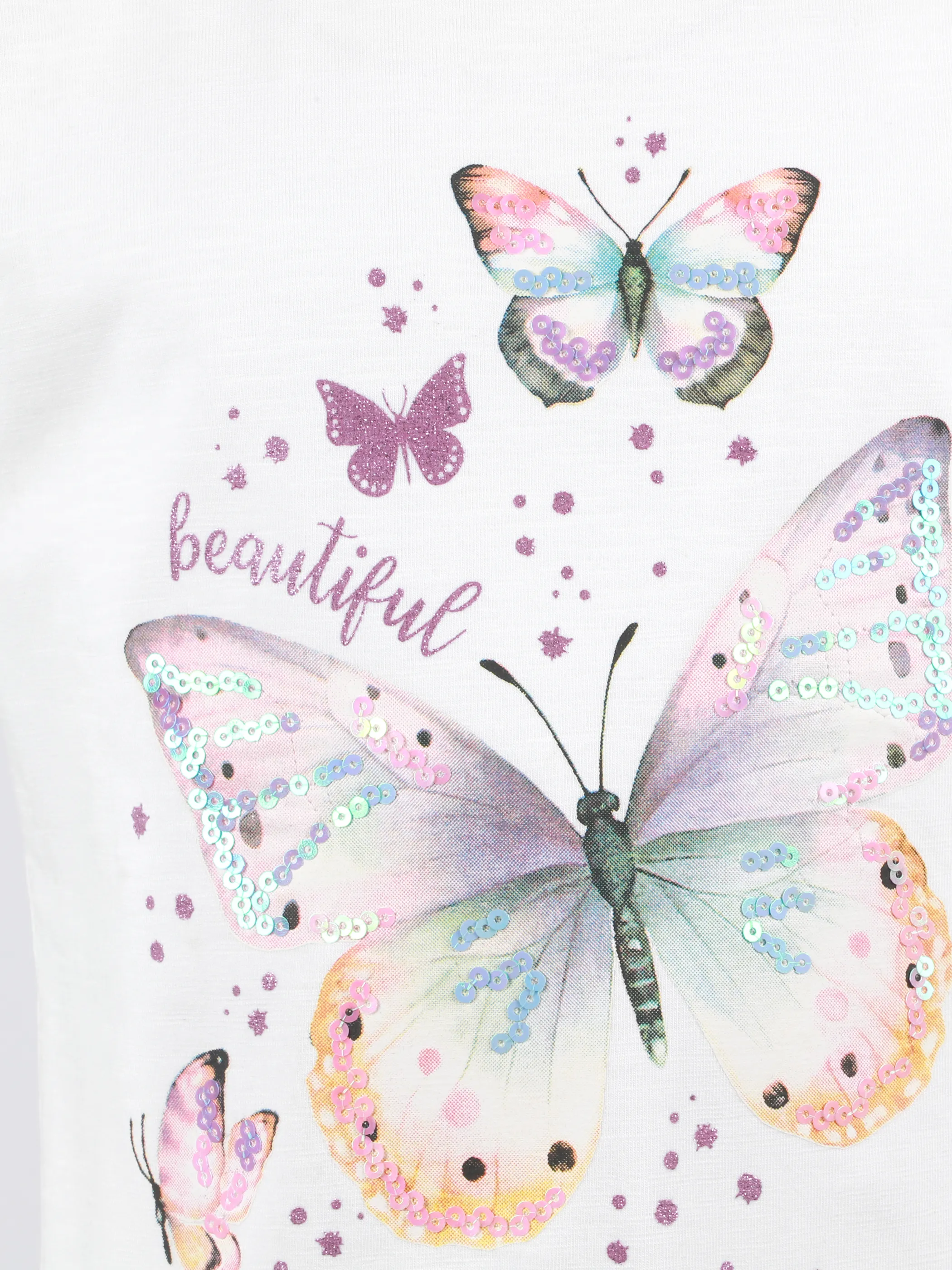 One Way MG T-shirt mit schmetterling print in weiß Weiß 922004 WEIß 3