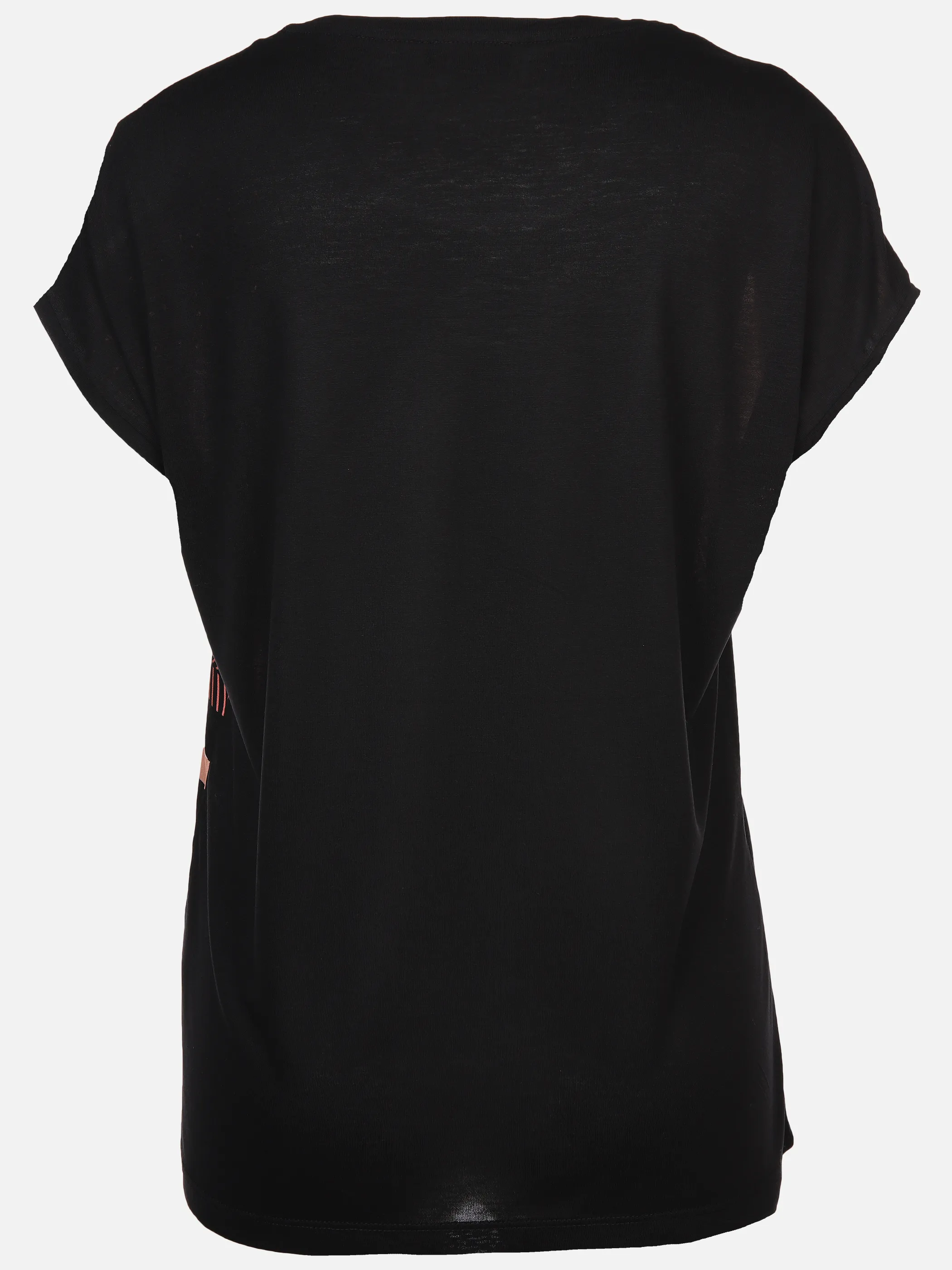 Sure Da-Materialmix-Shirt Schwarz 893421 SW/PAPAYA 2
