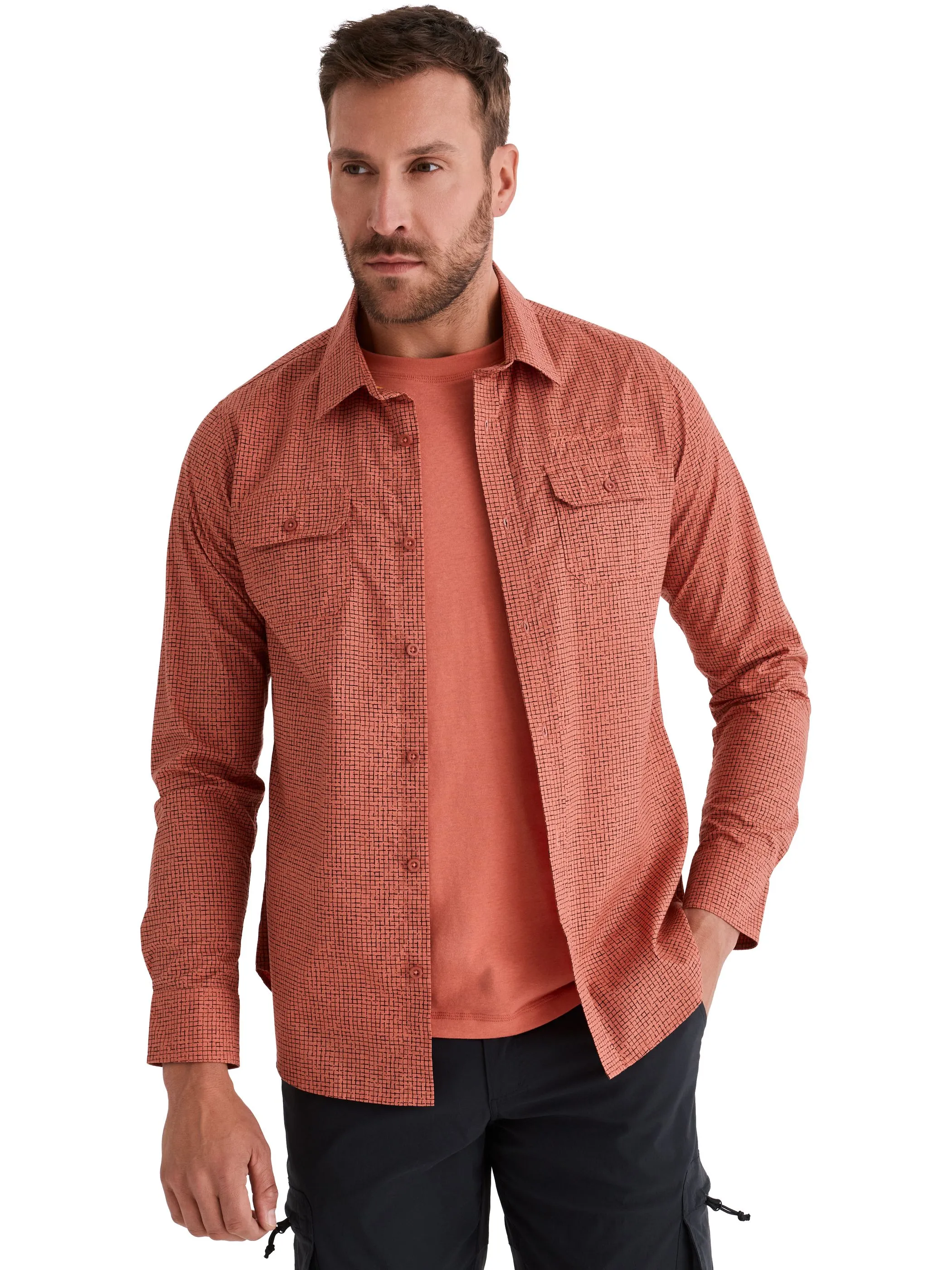 HERO by John Medoox 73102290009148 He. Bluse/Hemd, Orange 928405 9148 4