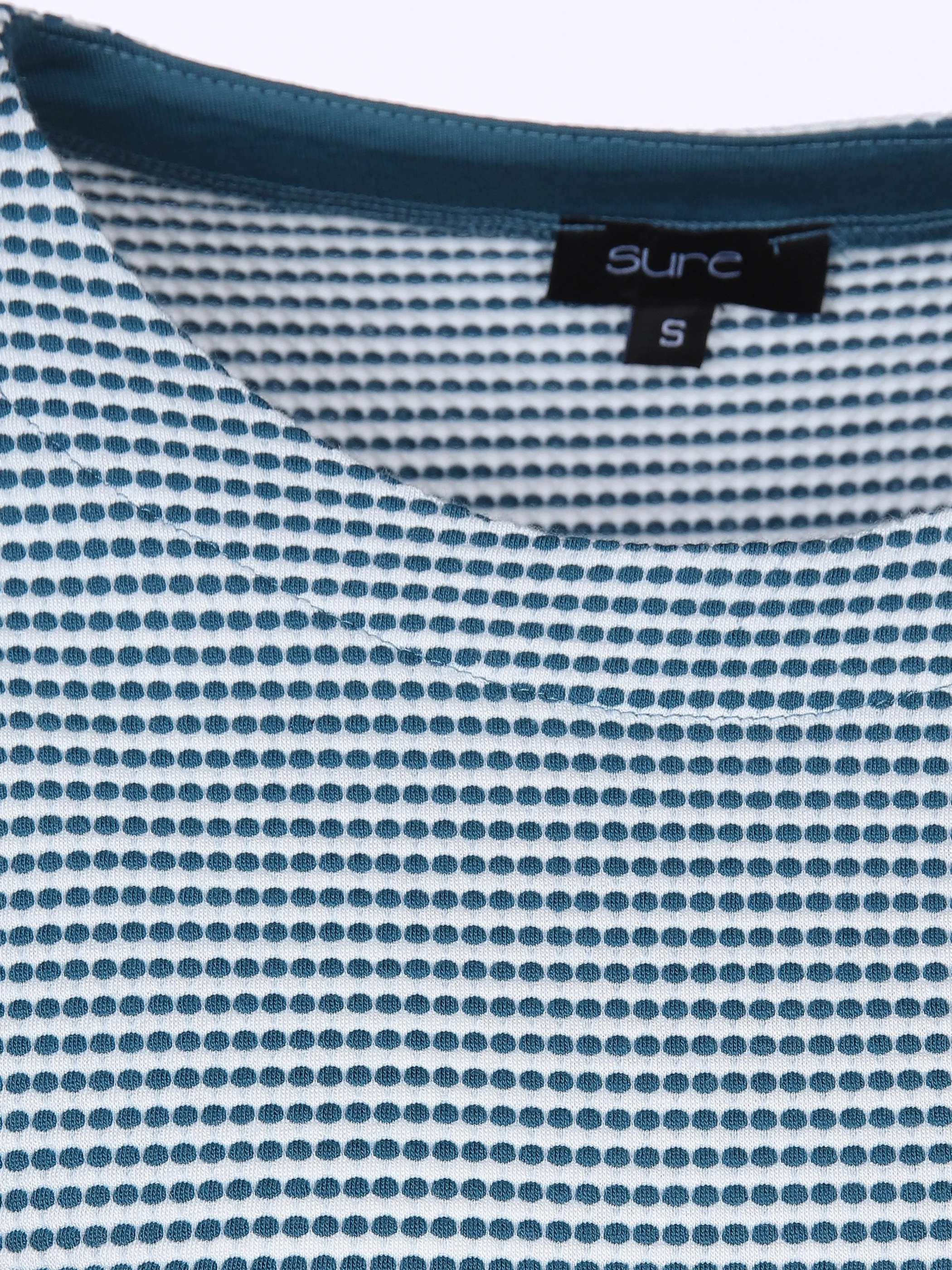 Sure Da-Jacuardshirt m. 3/4 Arm Blau 866389 DK.SEA/OFF 3