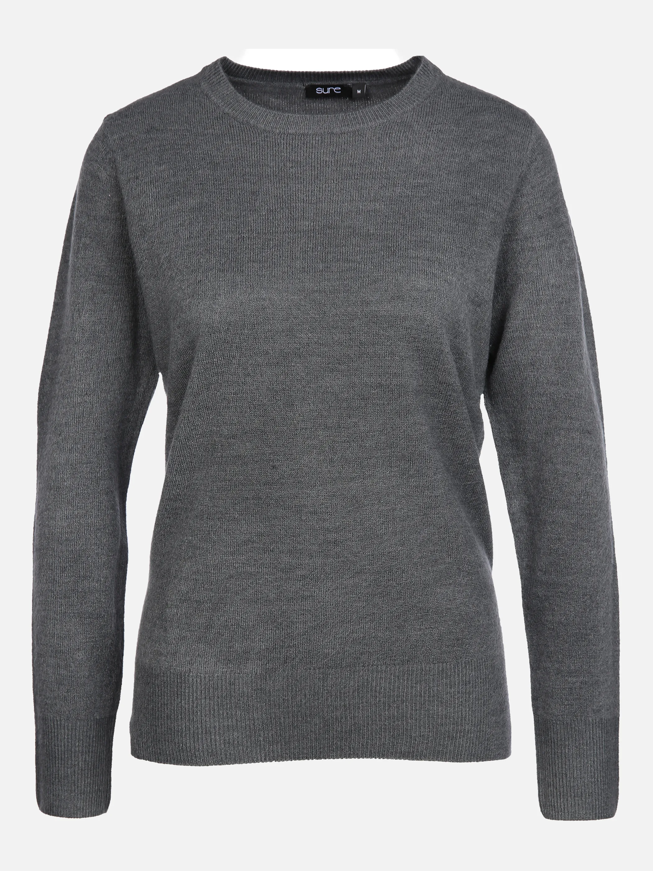 Sure Da-Rundhals-Pullover wie Cashm Grau 856106 ANTRA MEL 1