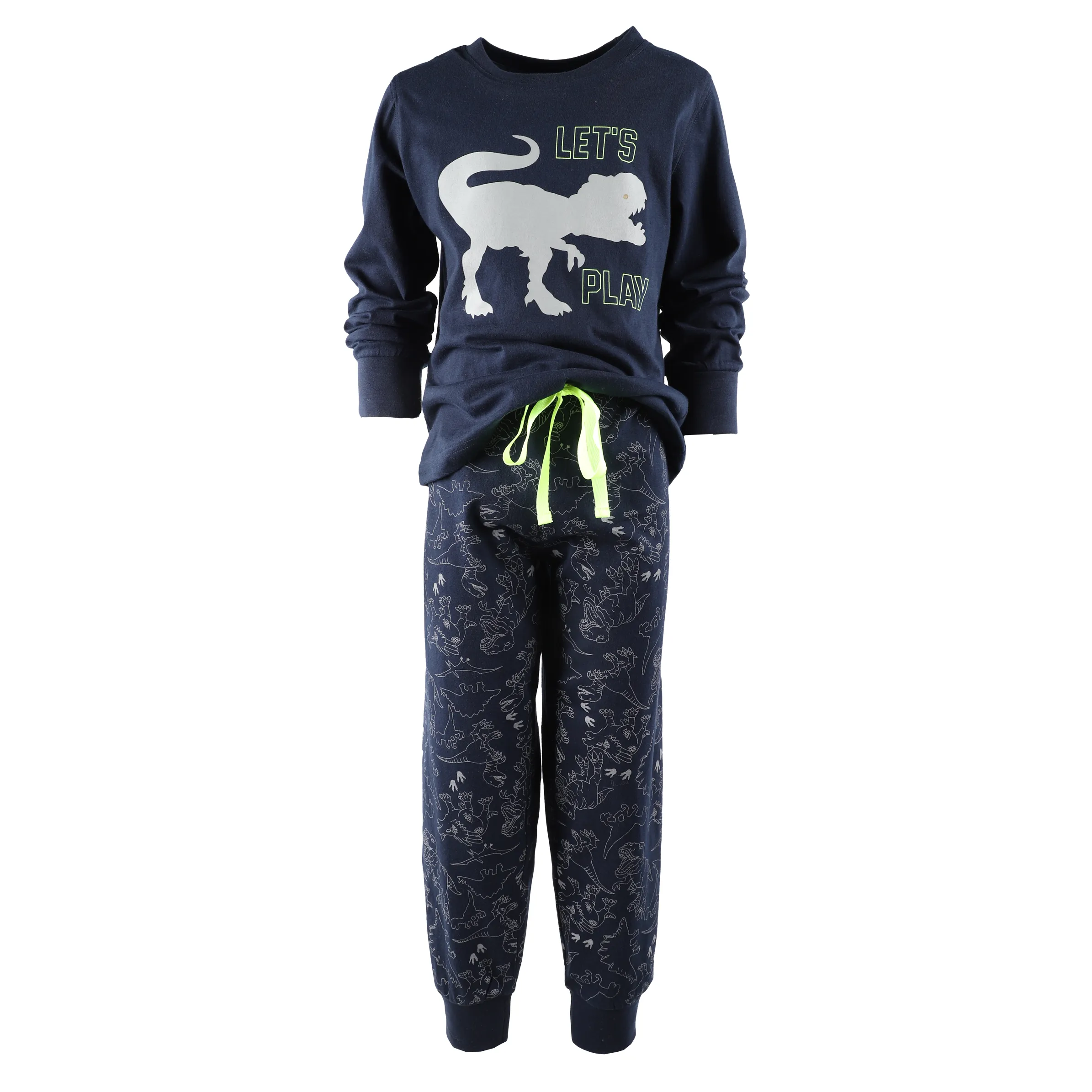 Stop + Go KJ Pyjama Dino lang Hose AOP Blau 881325 NAVY 3 Stop + Go KJ Pyjama Dino lang Hose AOP Blau 881325 NAVY 3
