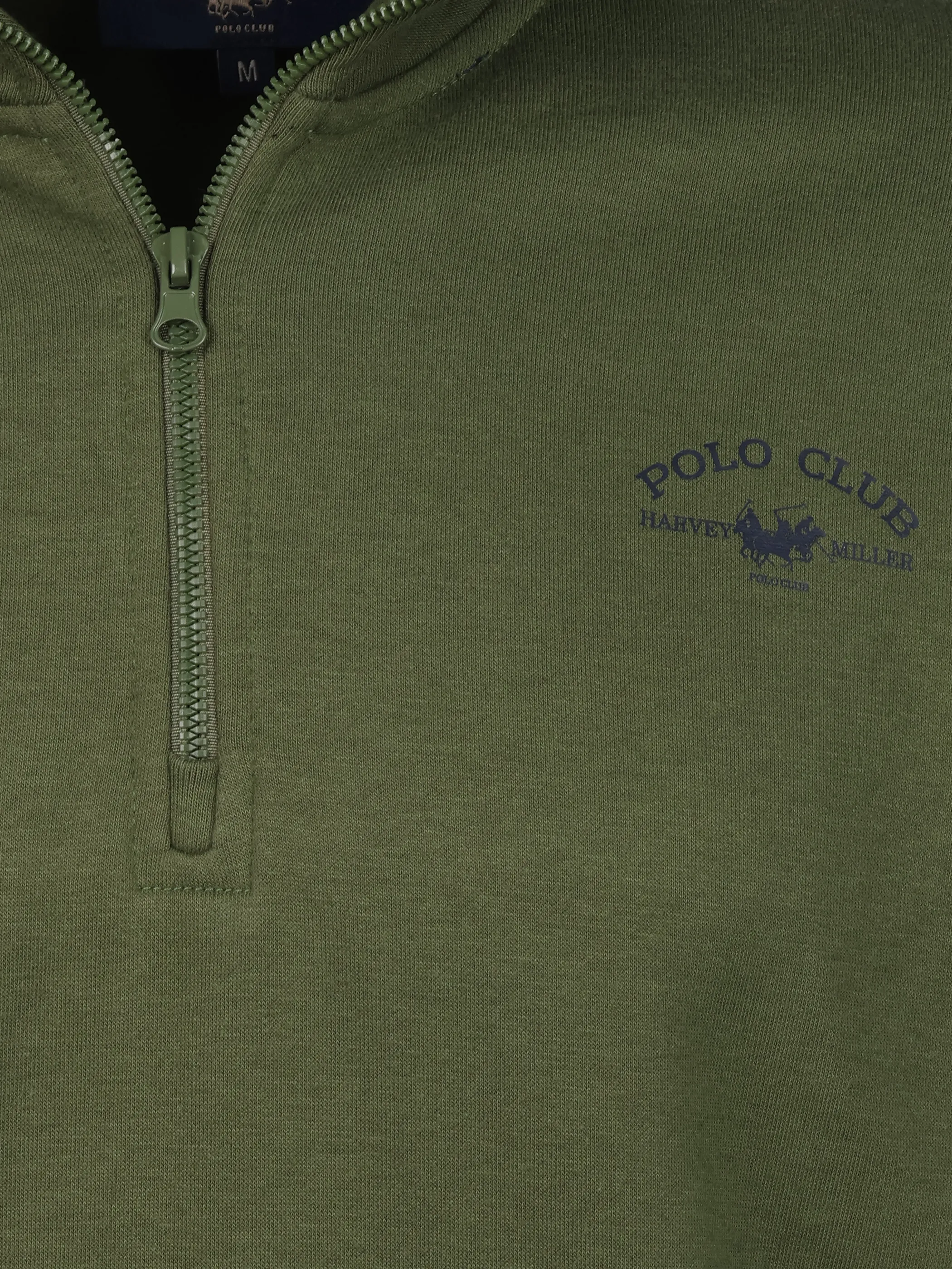 Harvey Miller He. Sweattroyer half zipp polo Oliv 918668 149OLIVE 3