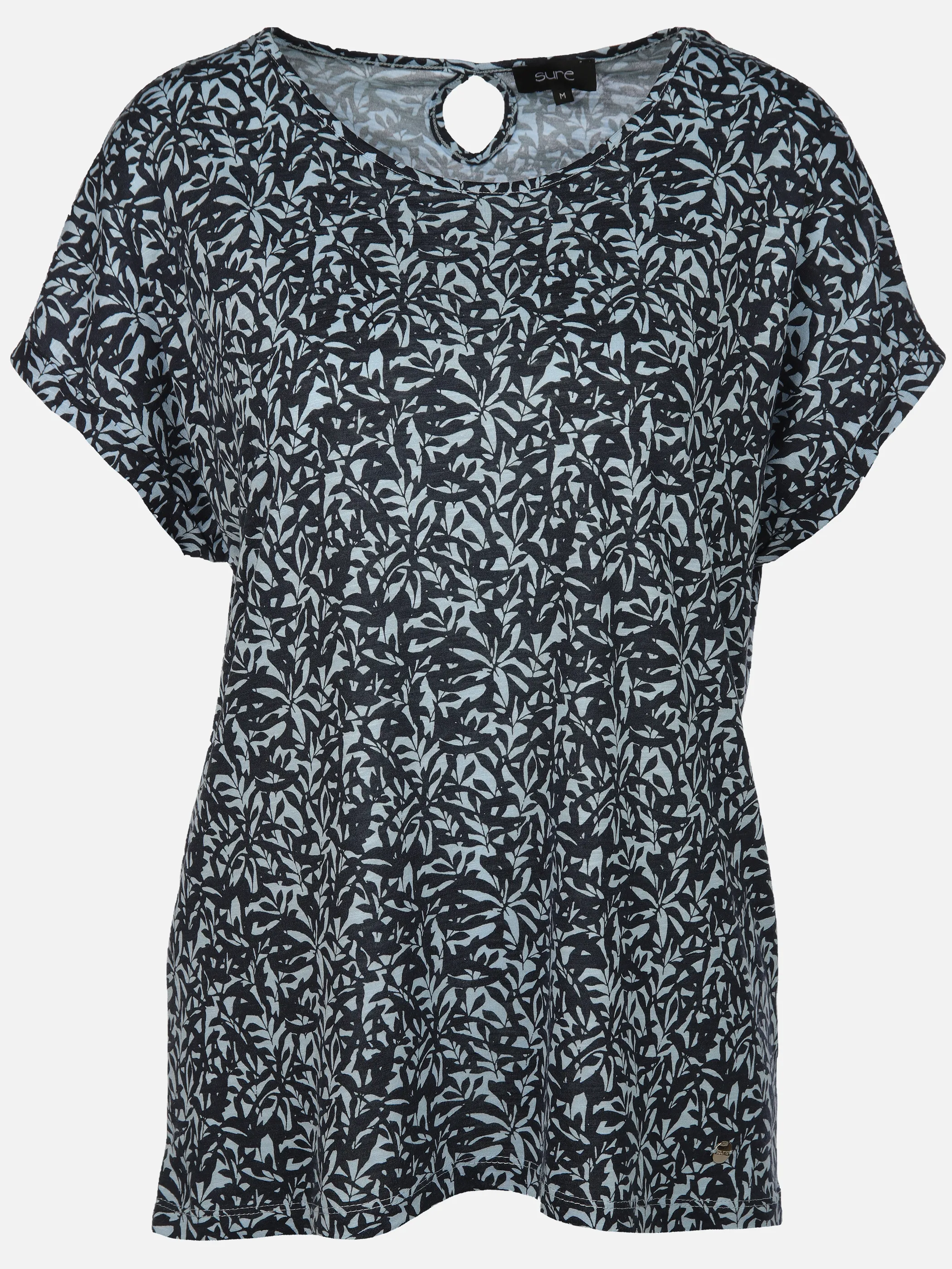 Sure Da-T-Shirt m. Alloverprint Marine 908105 NAVY 1 Sure Da-T-Shirt m. Alloverprint Marine 908105 NAVY 1
