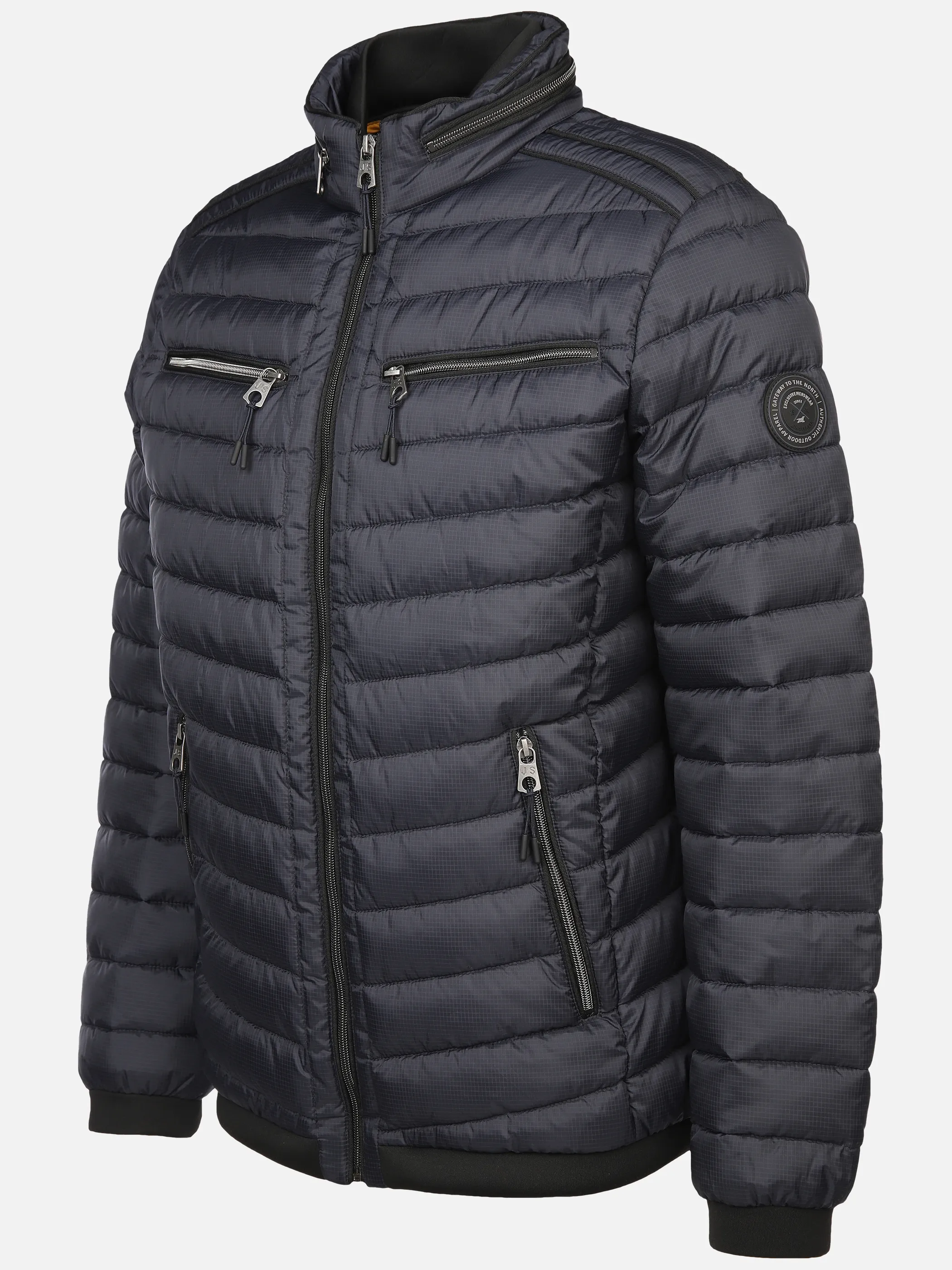 Jim Spencer He. Steppblouson melange scuba Blau 878837 NAVY 3 Jim Spencer He. Steppblouson melange scuba Blau 878837 NAVY 3