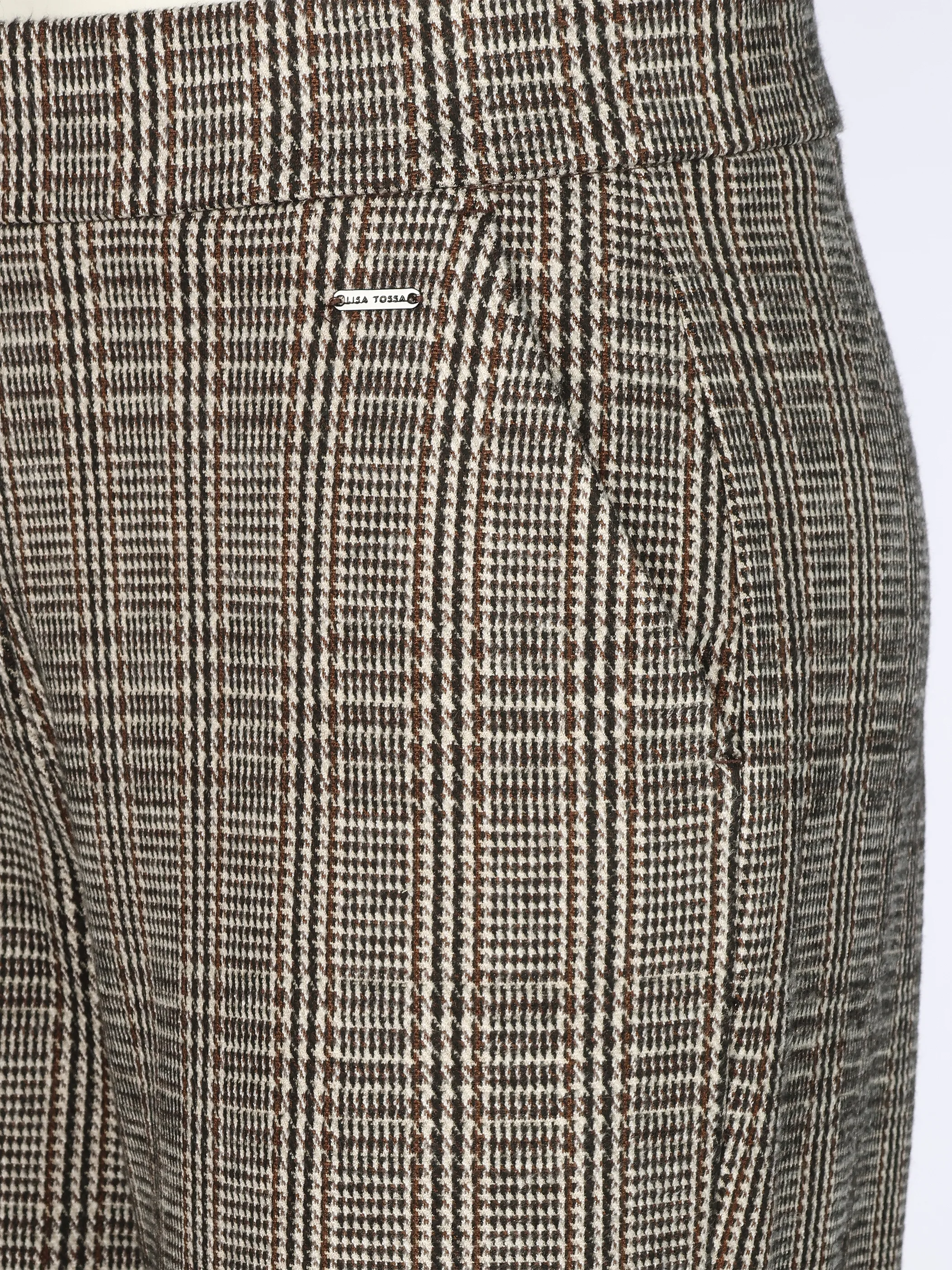 Lisa Tossa Da-Hose "Mona", Wide leg, Glencheck Beige 933846 GLENCHECK 4