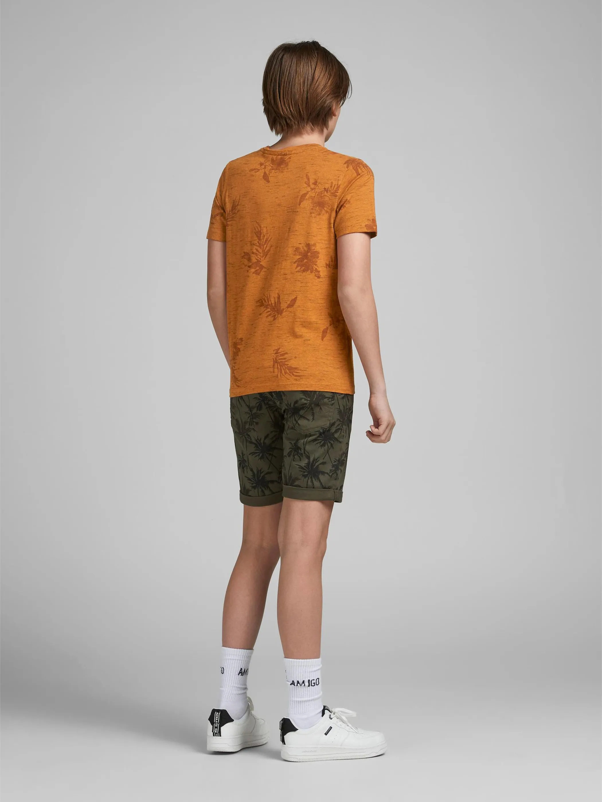 Jack&Jones Junior 12189027 JORCALI AOP TEE SS CR Orange 852256 176785001 4 Jack&Jones Junior 12189027 JORCALI AOP TEE SS CR Orange 852256 176785001 4