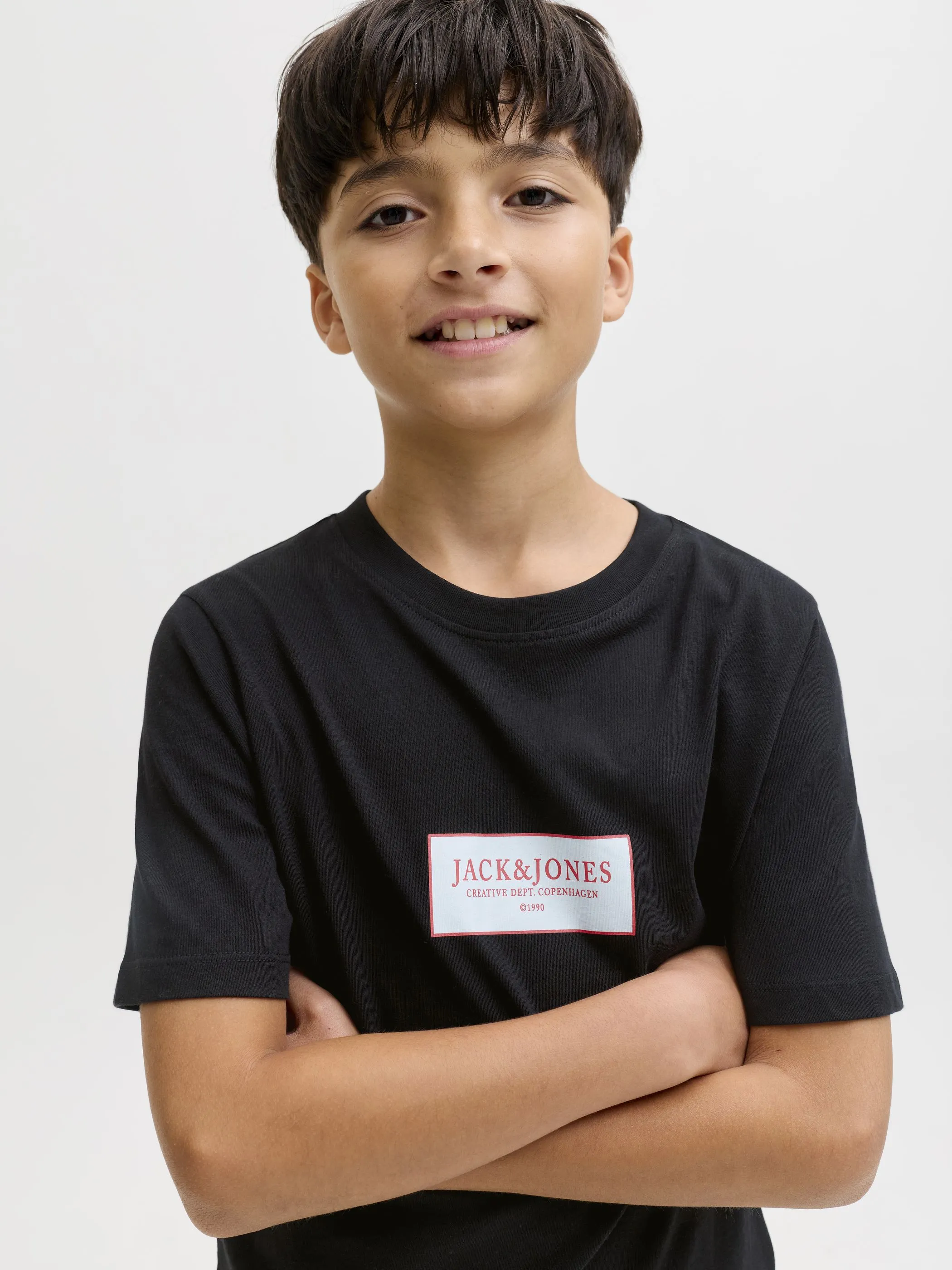 Jack&Jones Junior 12292341 JORGREENE TEE SS CREW Schwarz 918393 178012