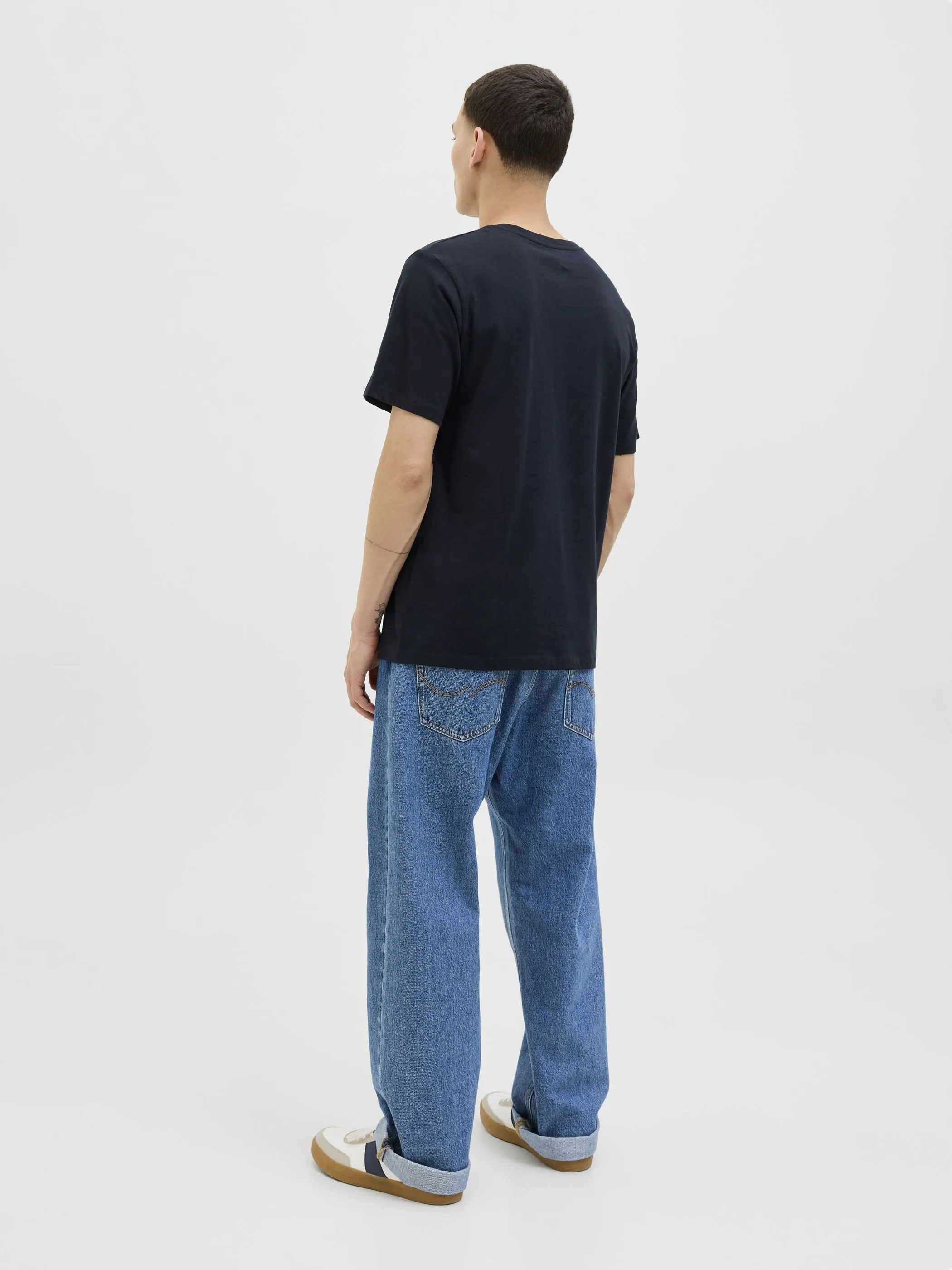 Jack Jones 12278523 JJGEPLAS TEE SS CREW Schwarz 913158 175917 2