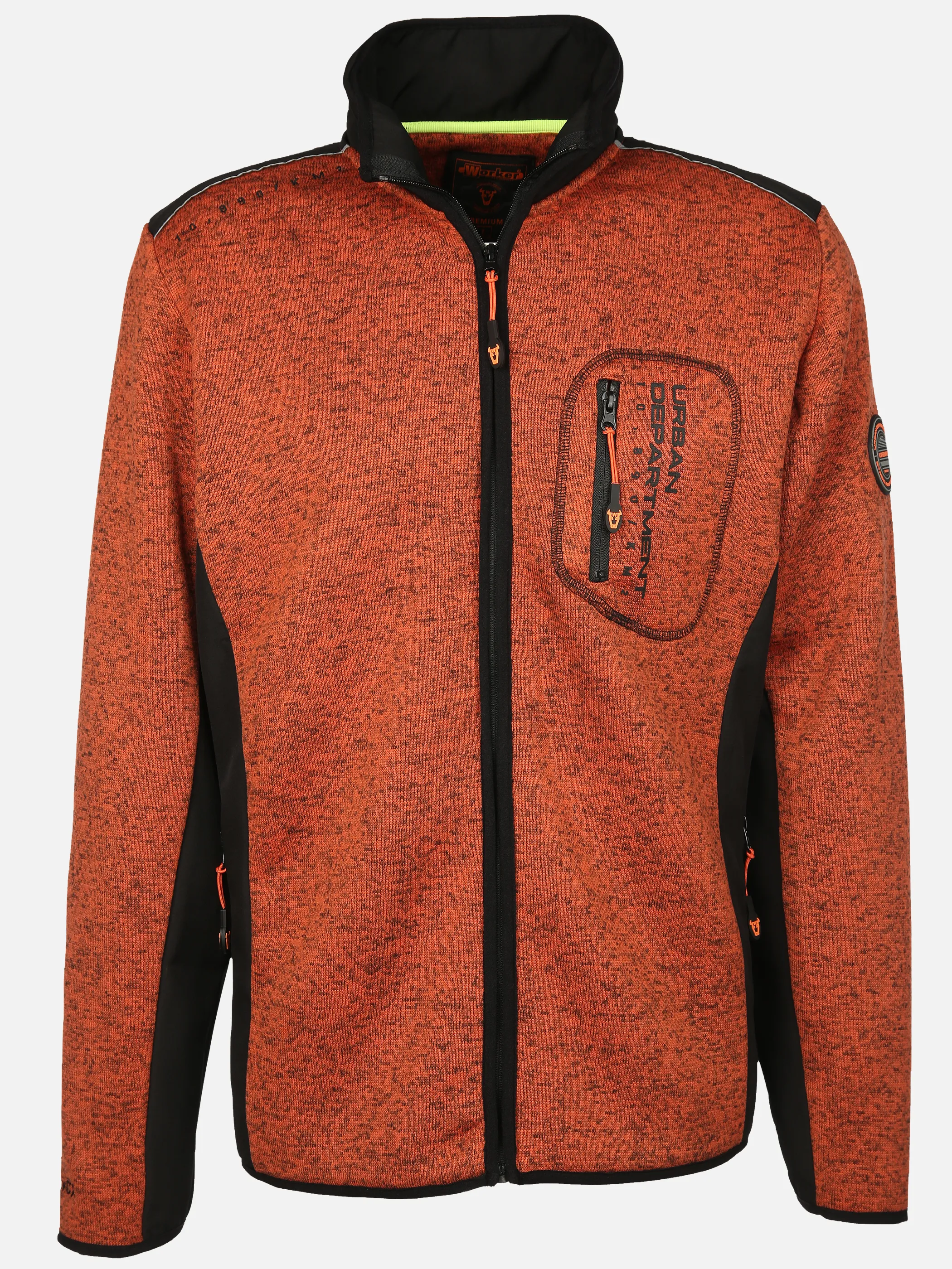 Worker He. Strickfleecejacke neon Orange 867036 NEON OR 1