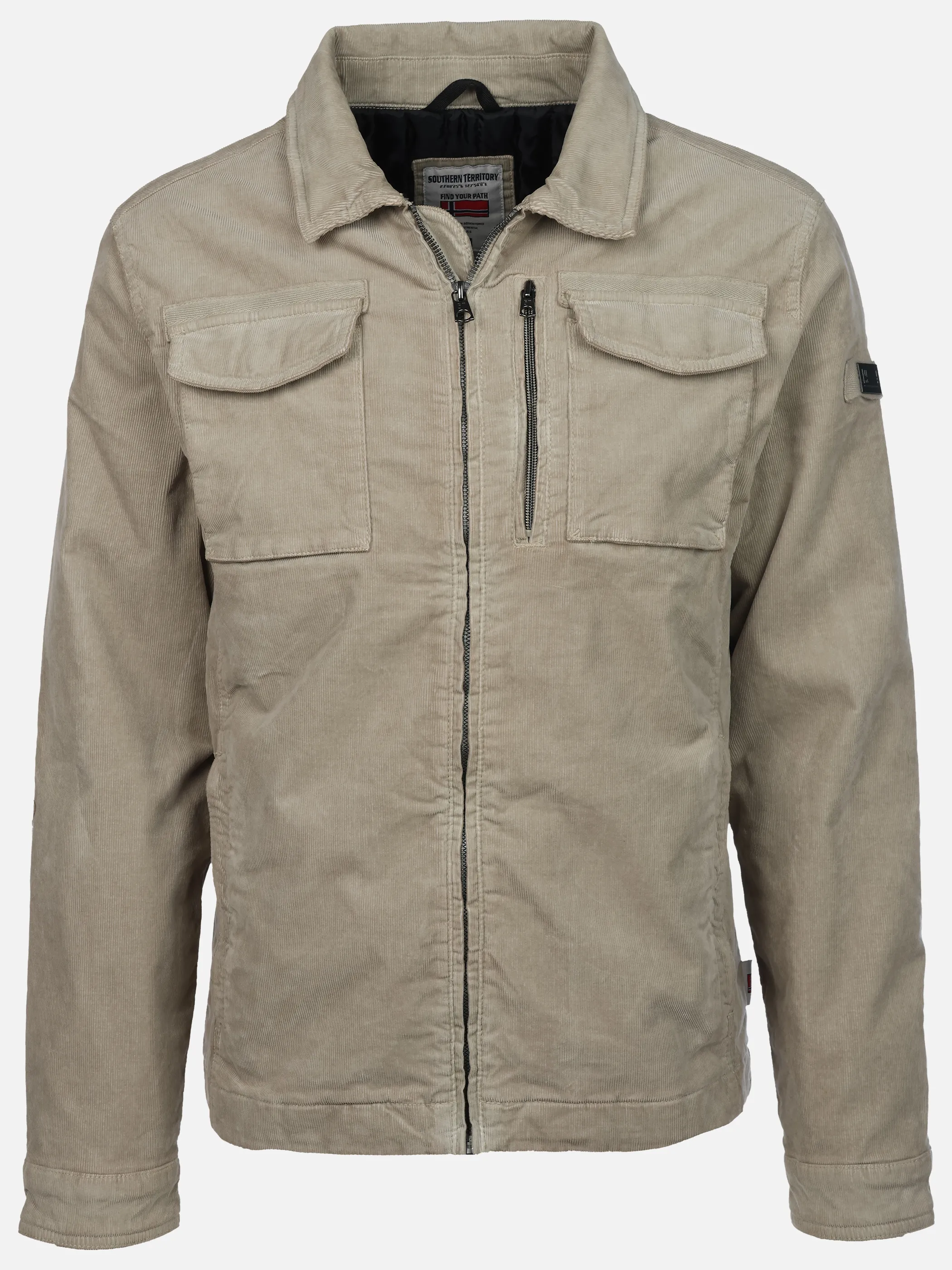 Southern Territory He. Cordjacke mit Brusttaschen Beige 929486 STONE 1