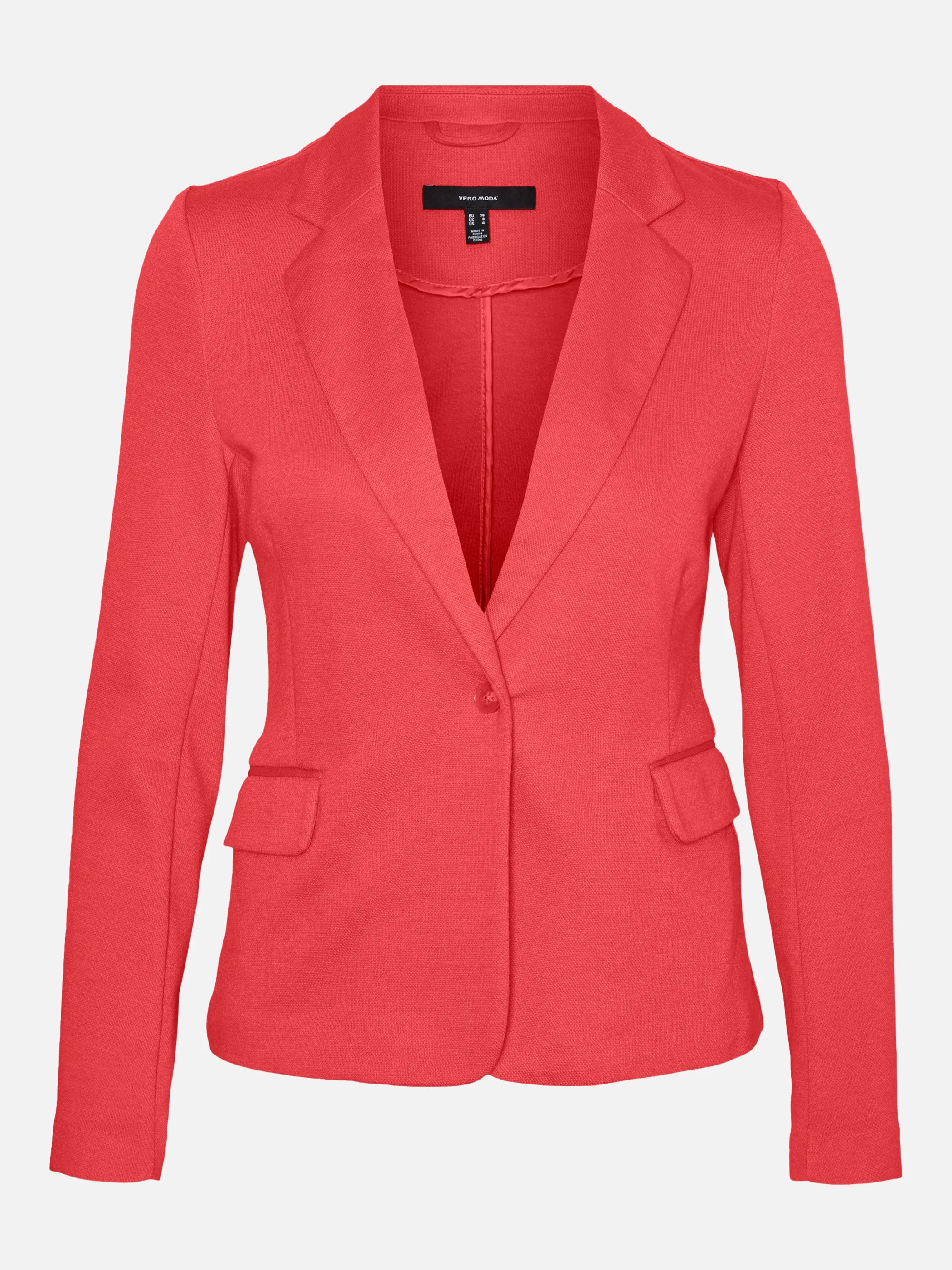 VERO MODA Vmjulia Blazer Denim Femme – Veste Croisée Regular Fit Col Revers 66% Polyester 34% Coton
