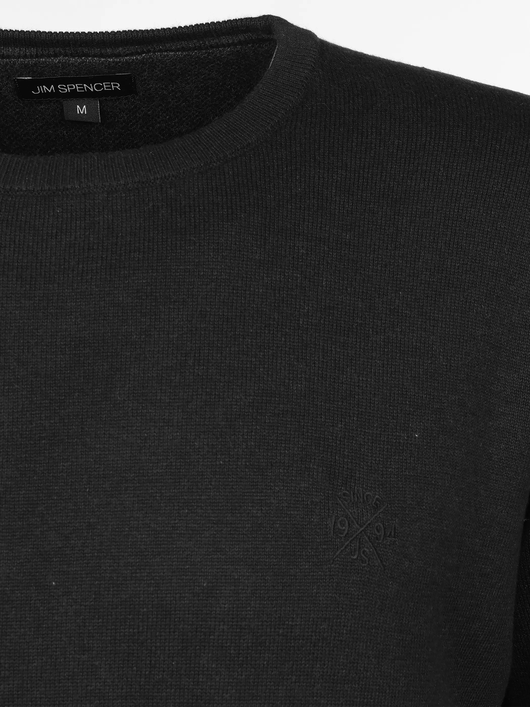 Jim Spencer He. Pullover basic Schwarz 930309 BLACK 3